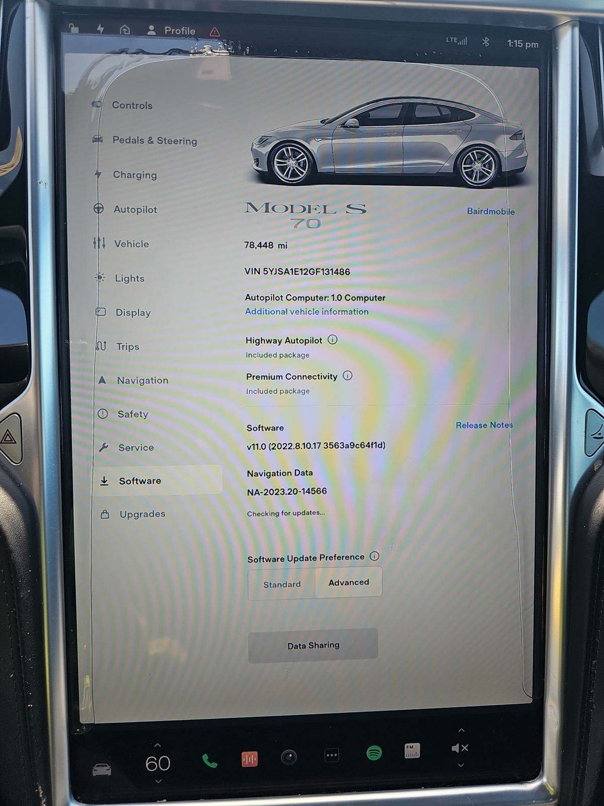 2016 Tesla Model S 85 RWD