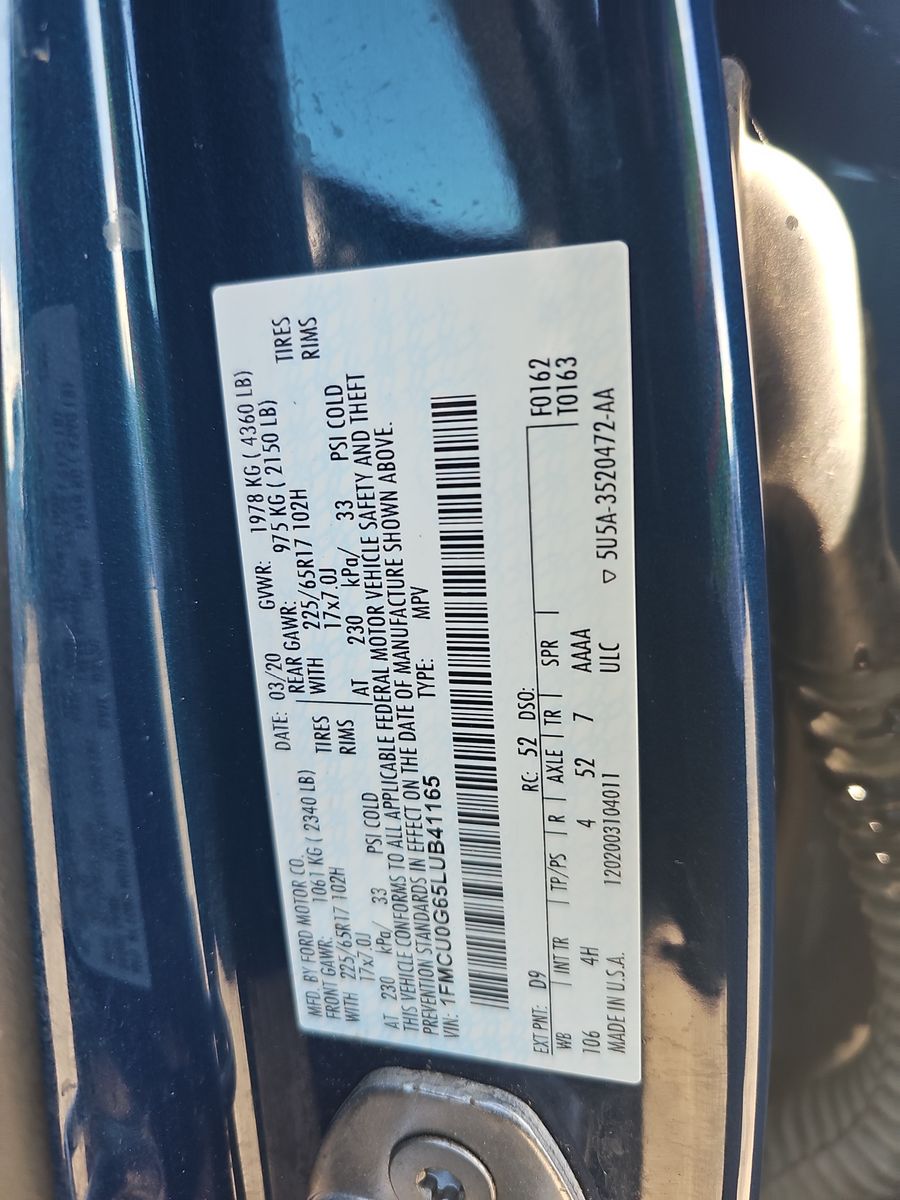 2020 Ford Escape SE FWD