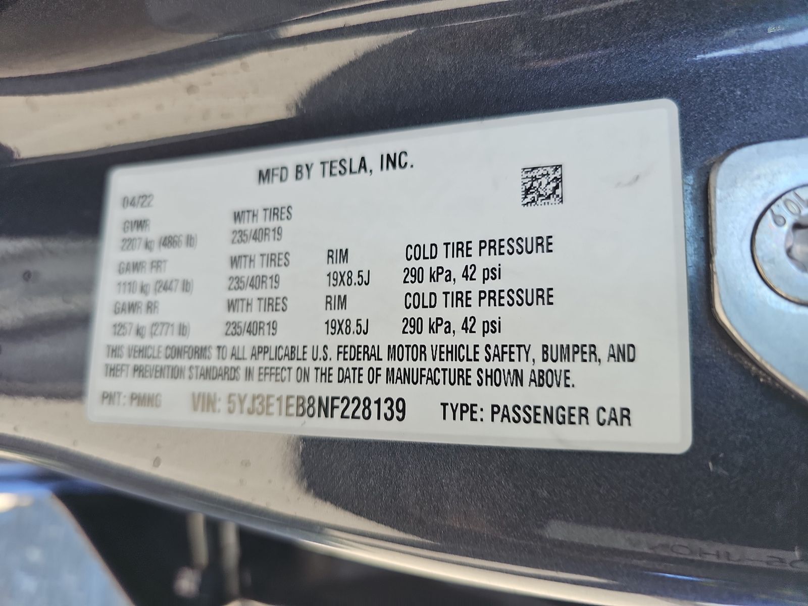 2022 Tesla Model 3 Long Range AWD