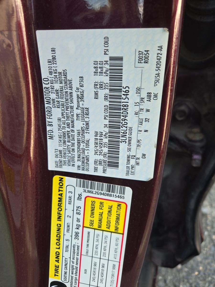 2013 Lincoln MKZ Base FWD