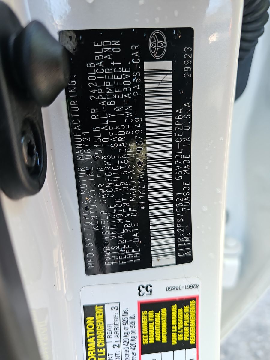 2021 Toyota Camry TRD FWD