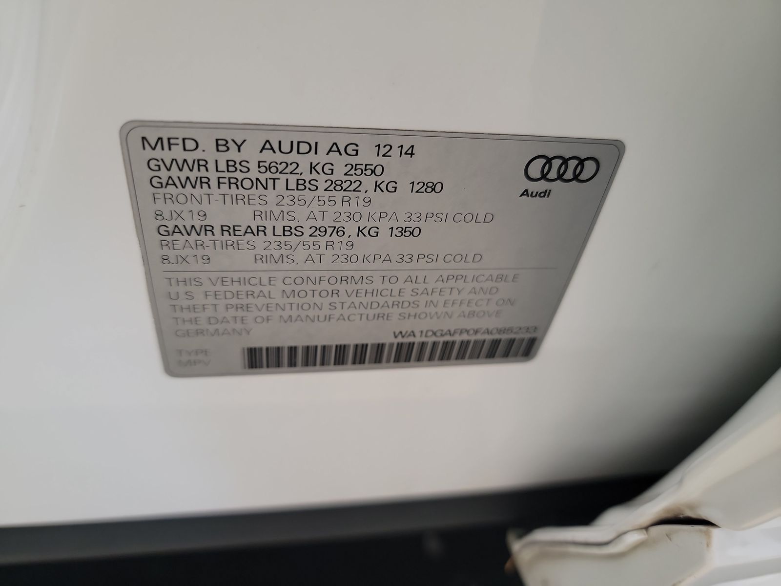 2015 Audi Q5 3.0T Premium Plus AWD