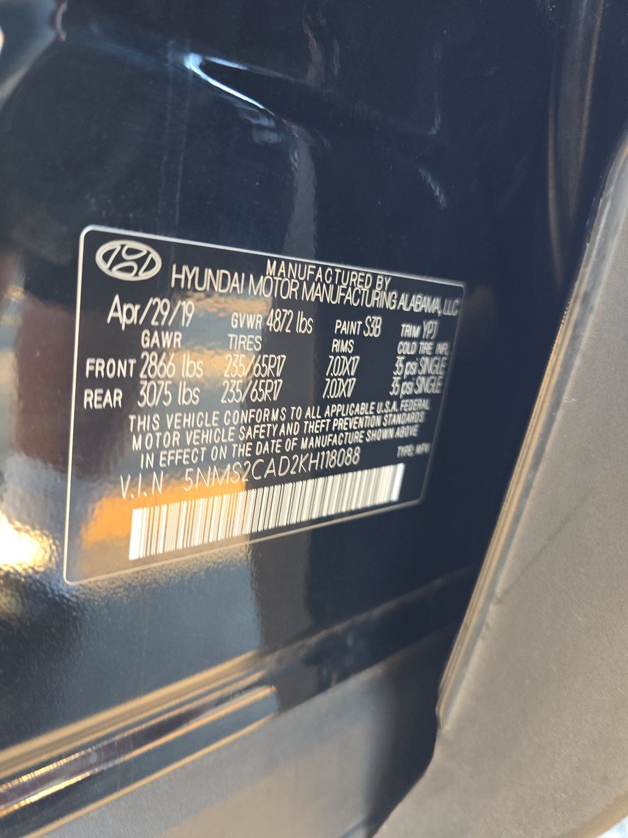 2019 Hyundai Santa Fe SE AWD