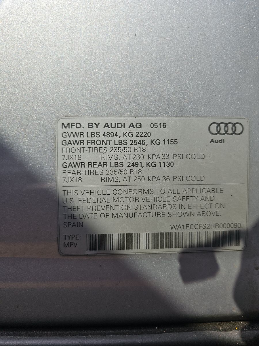 2017 Audi Q3 2.0T Premium AWD