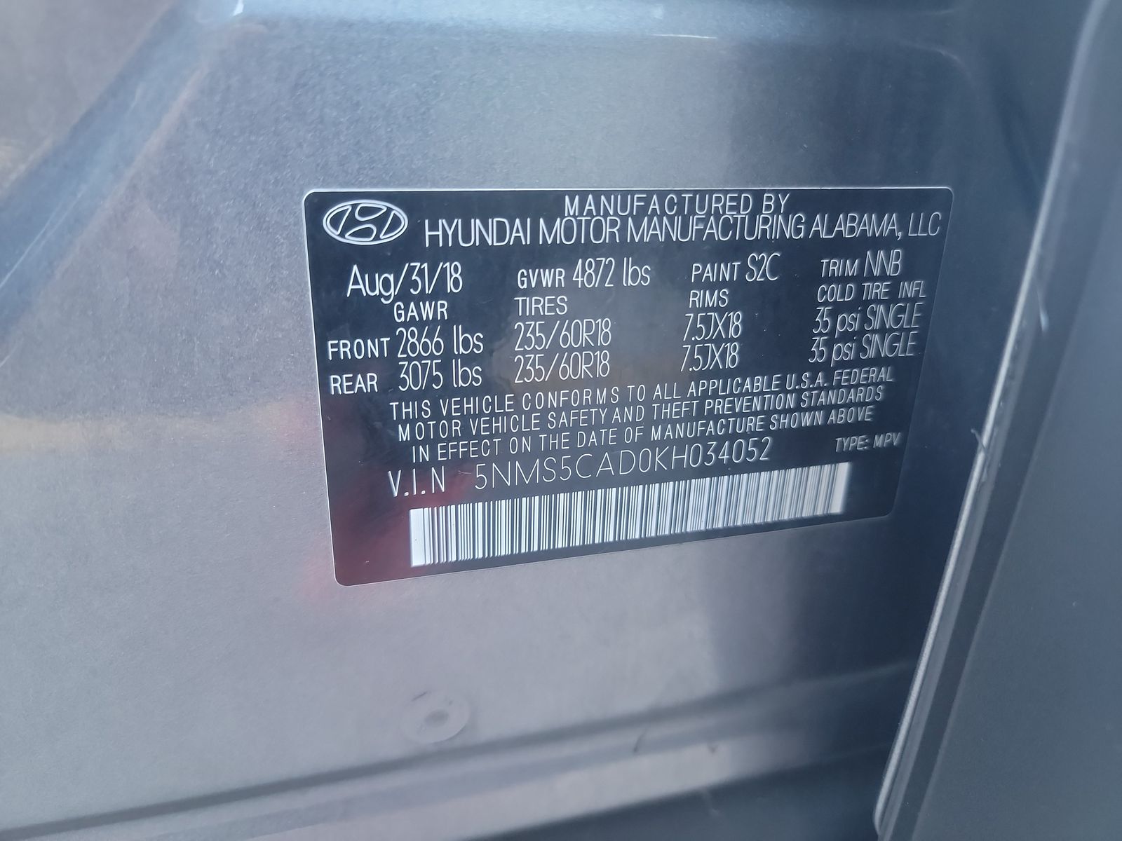 2019 Hyundai Santa Fe Limited AWD