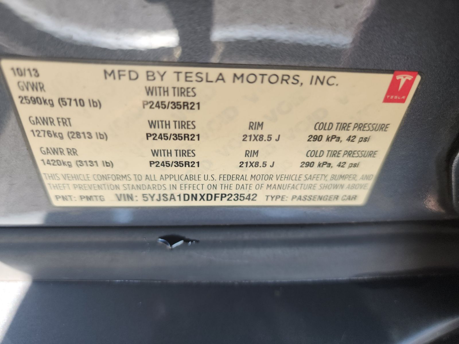 2013 Tesla Model S Base RWD