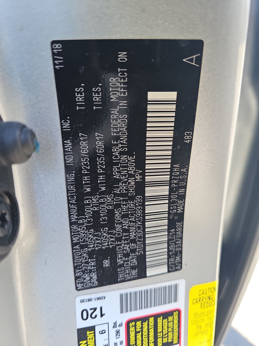 2019 Toyota Sienna XLE FWD