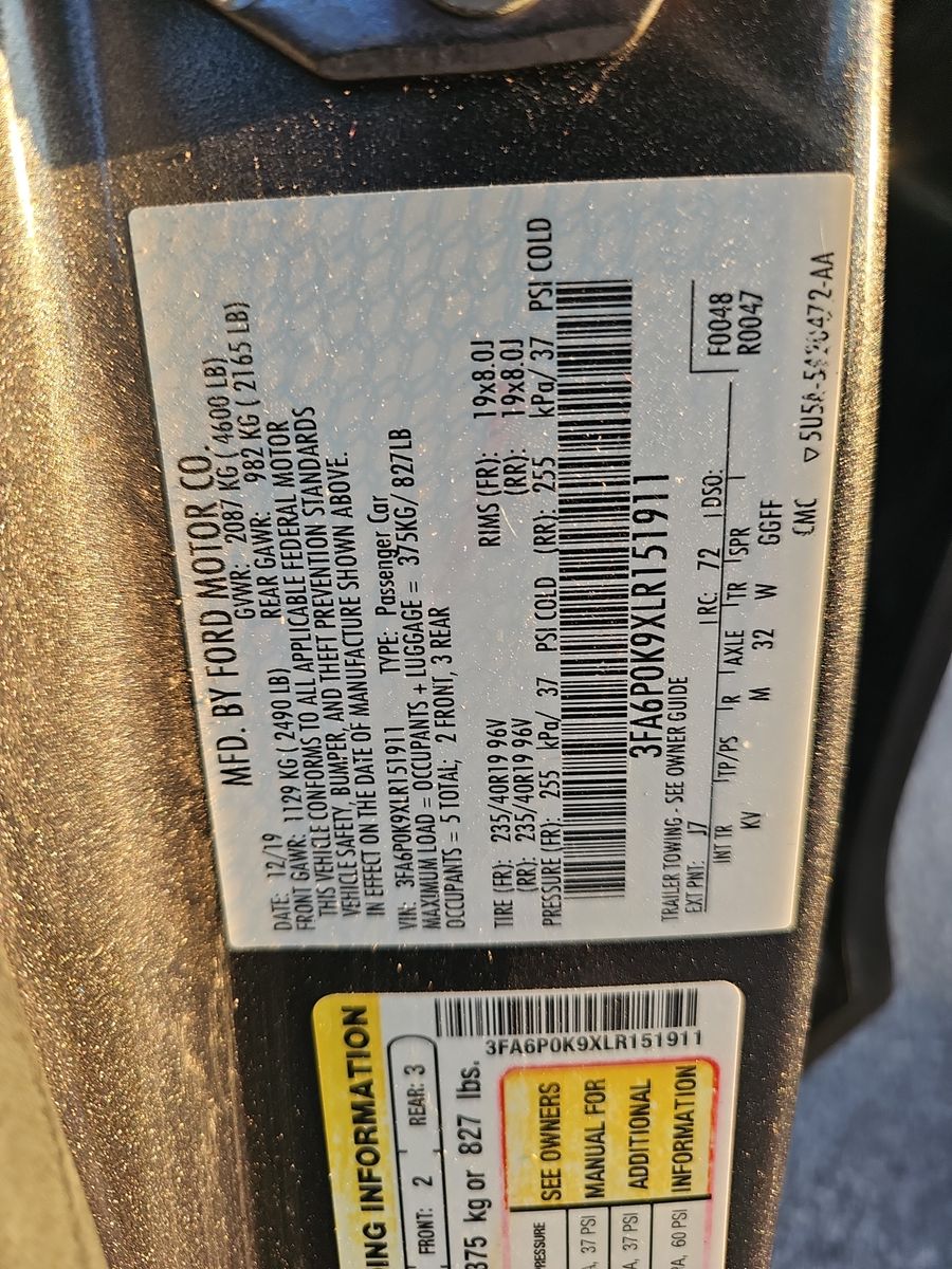 2020 Ford Fusion Titanium FWD