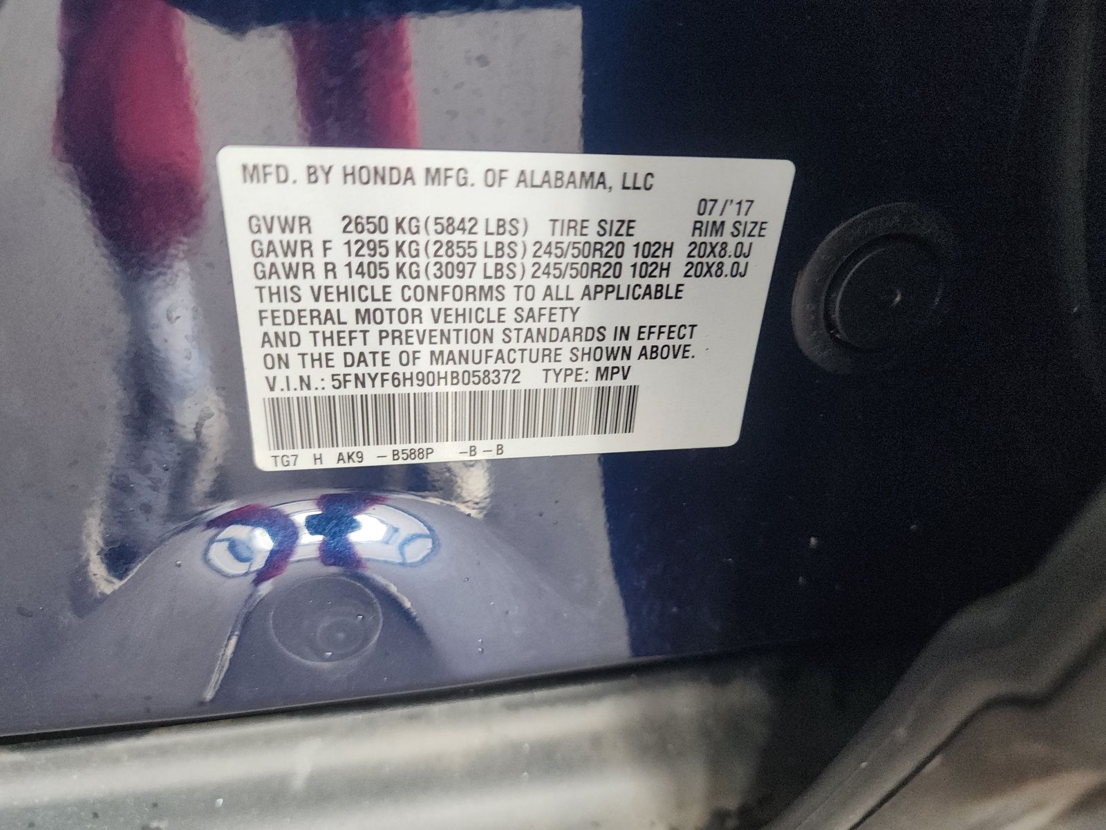 2017 Honda Pilot Touring AWD