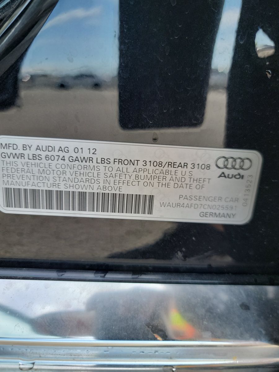 2012 Audi A8 L W12 AWD