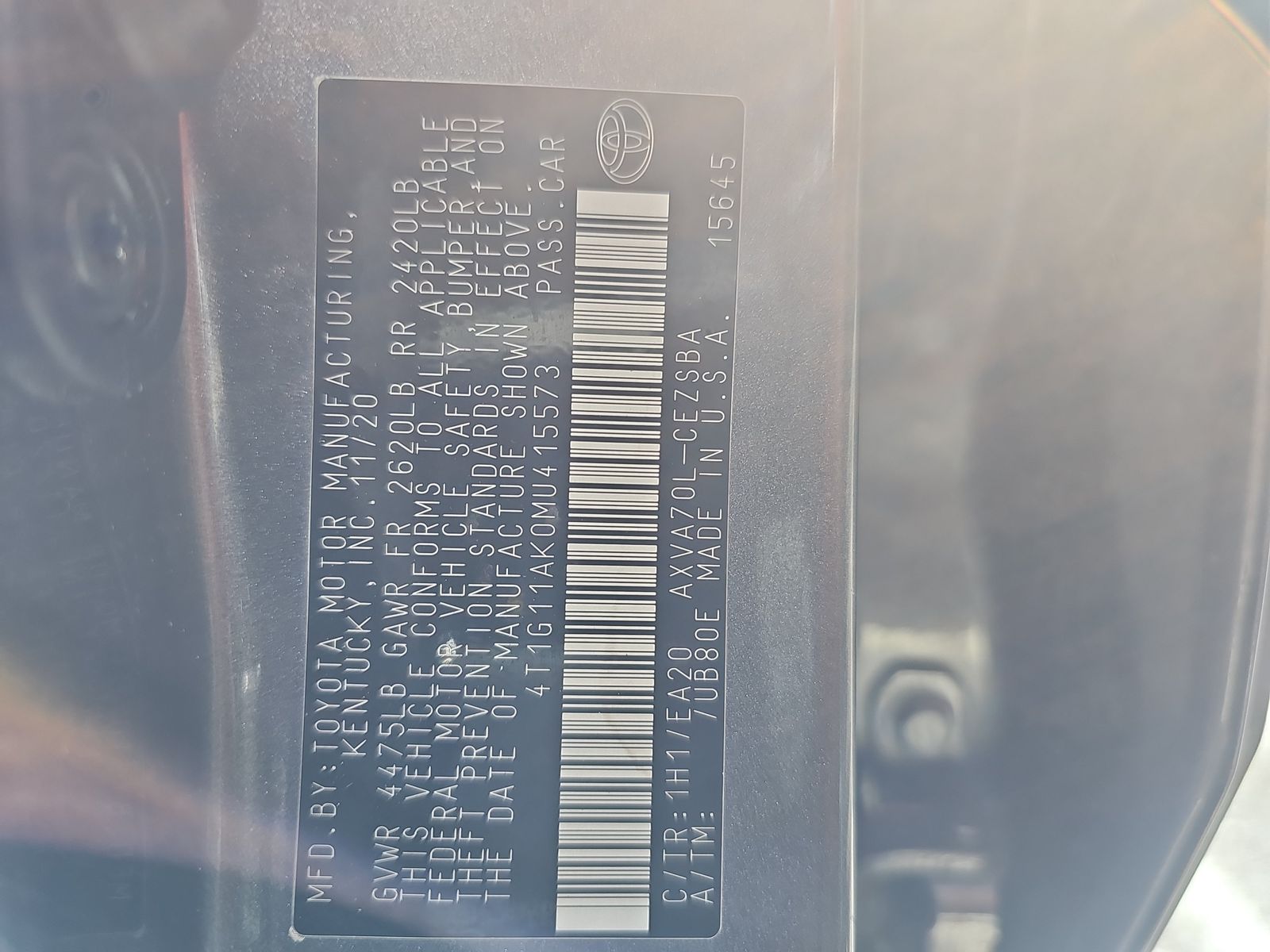 2021 Toyota Camry SE FWD