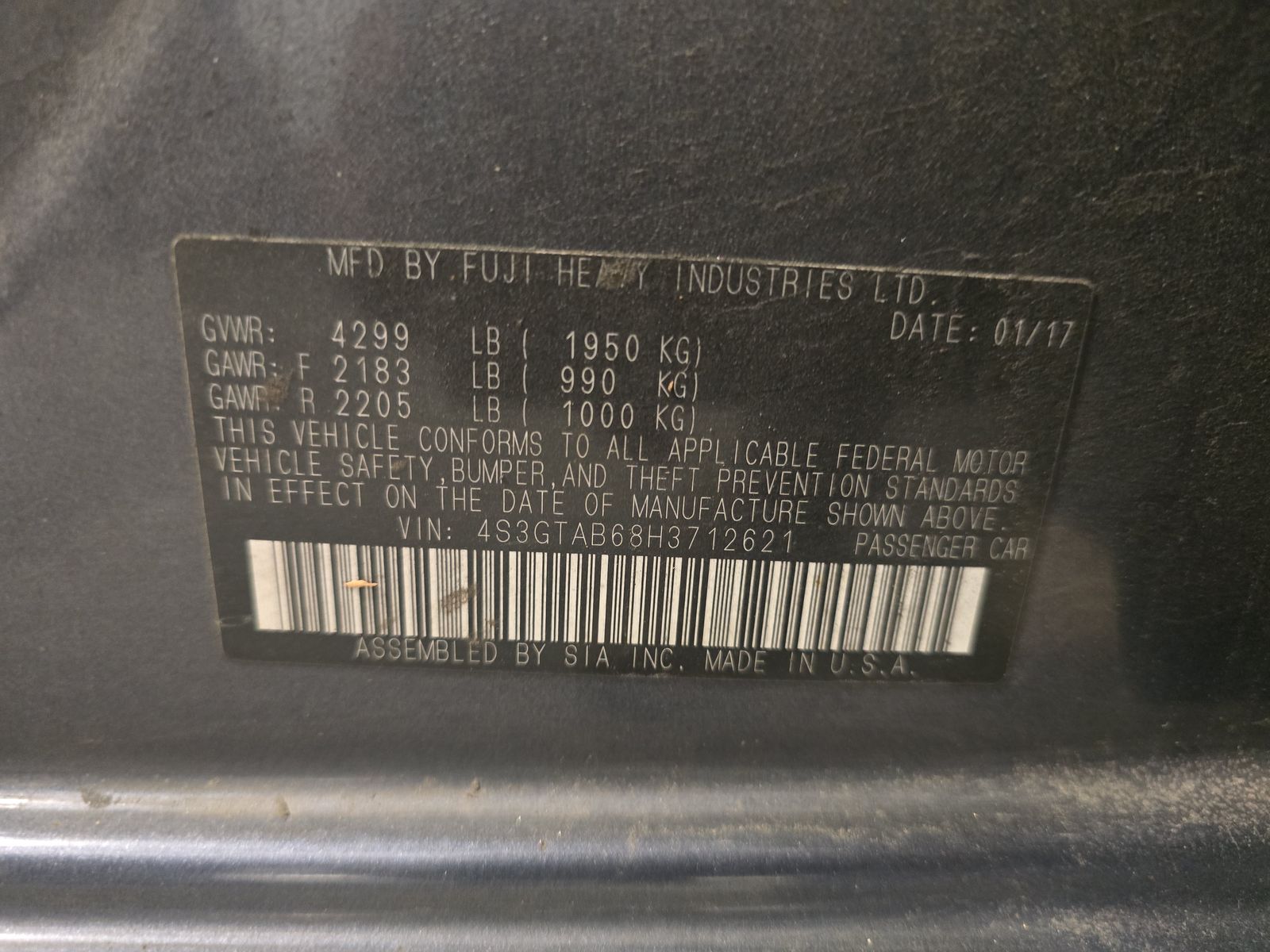 2017 Subaru Impreza 2.0i Premium AWD