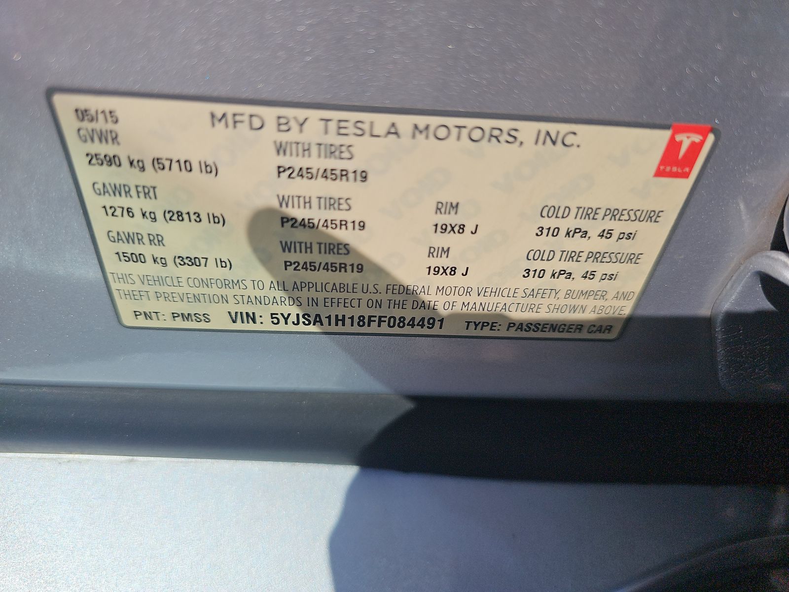 2015 Tesla Model S 85 RWD