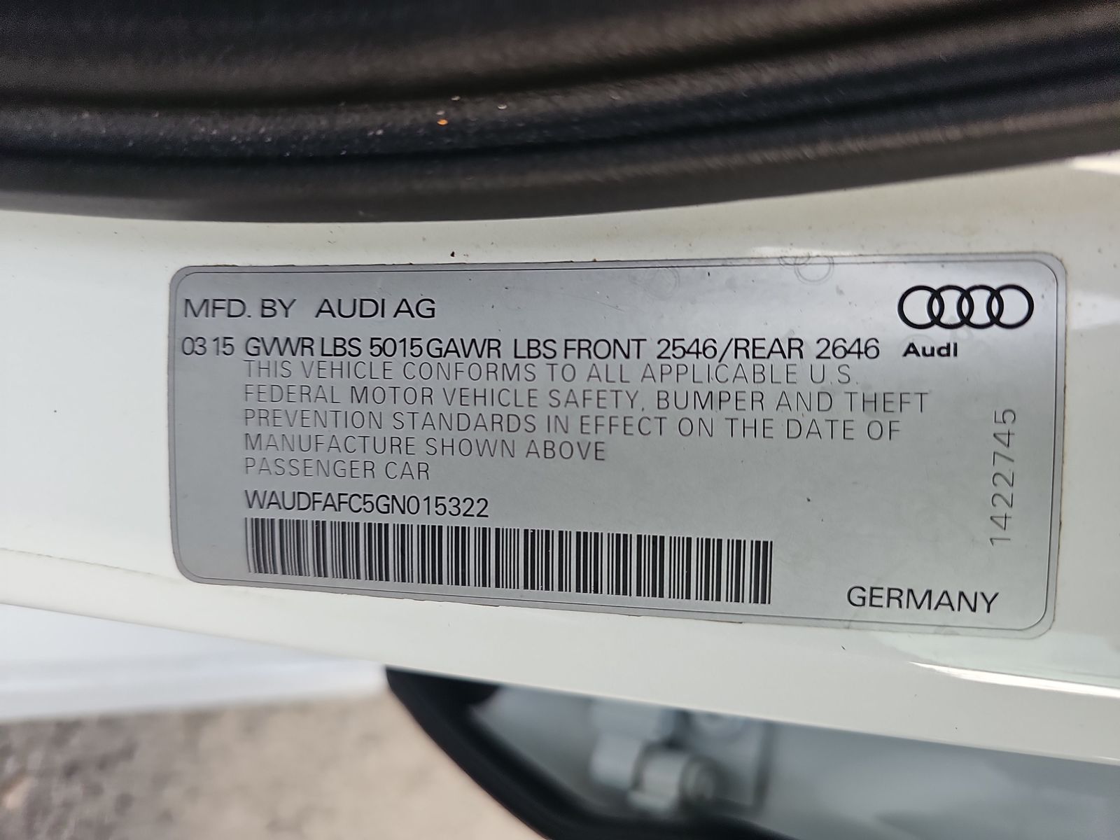 2016 Audi A6 2.0T Premium Plus FWD