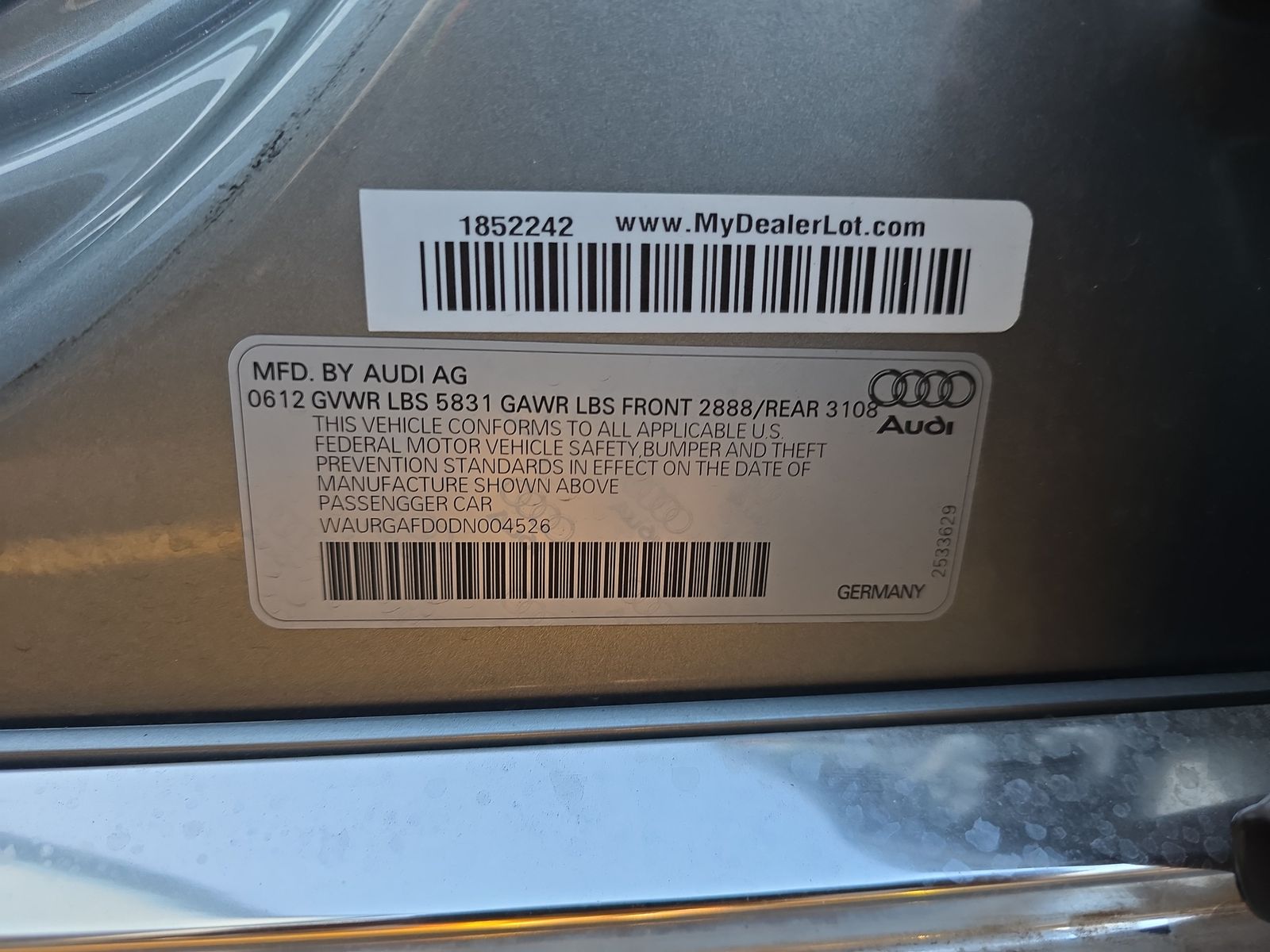 2013 Audi A8 L 3.0T AWD