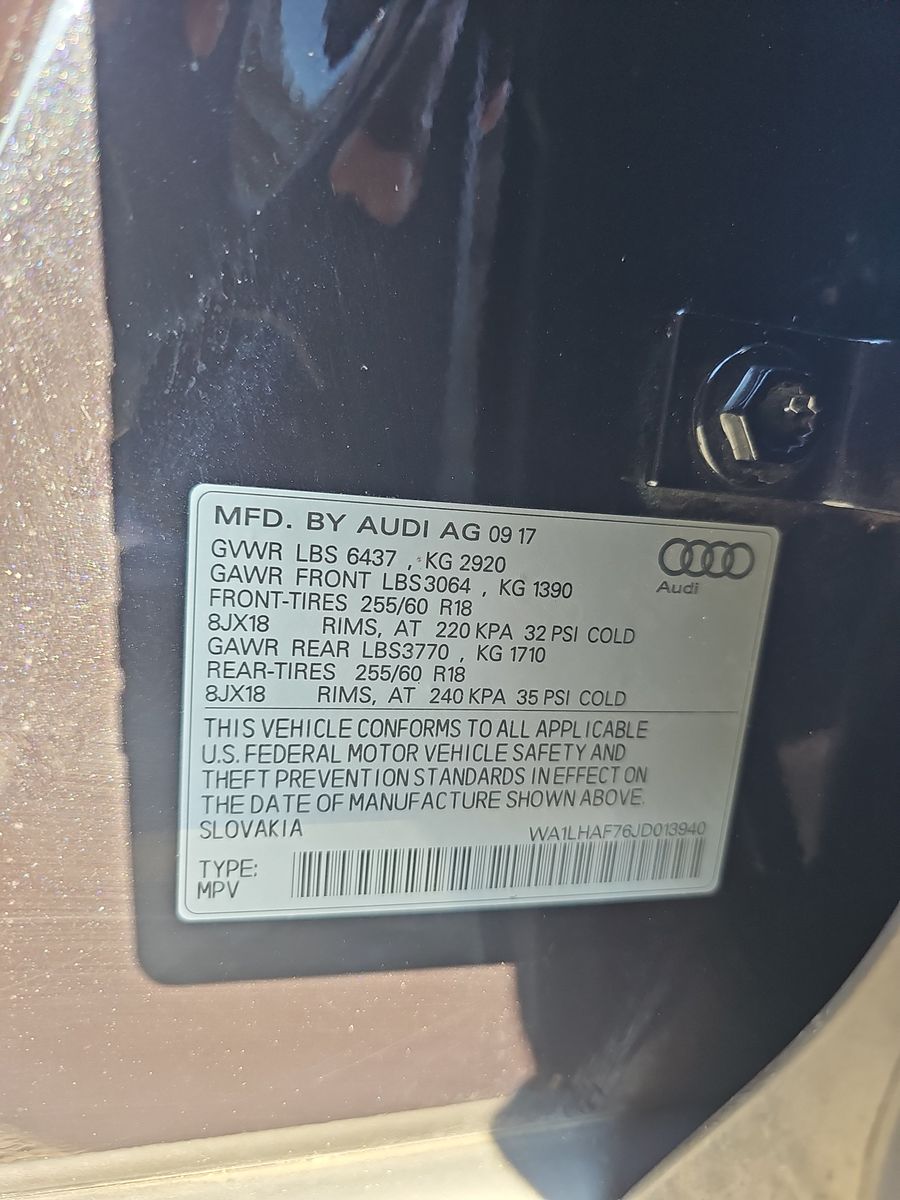 2018 Audi Q7 2.0T Premium Plus AWD