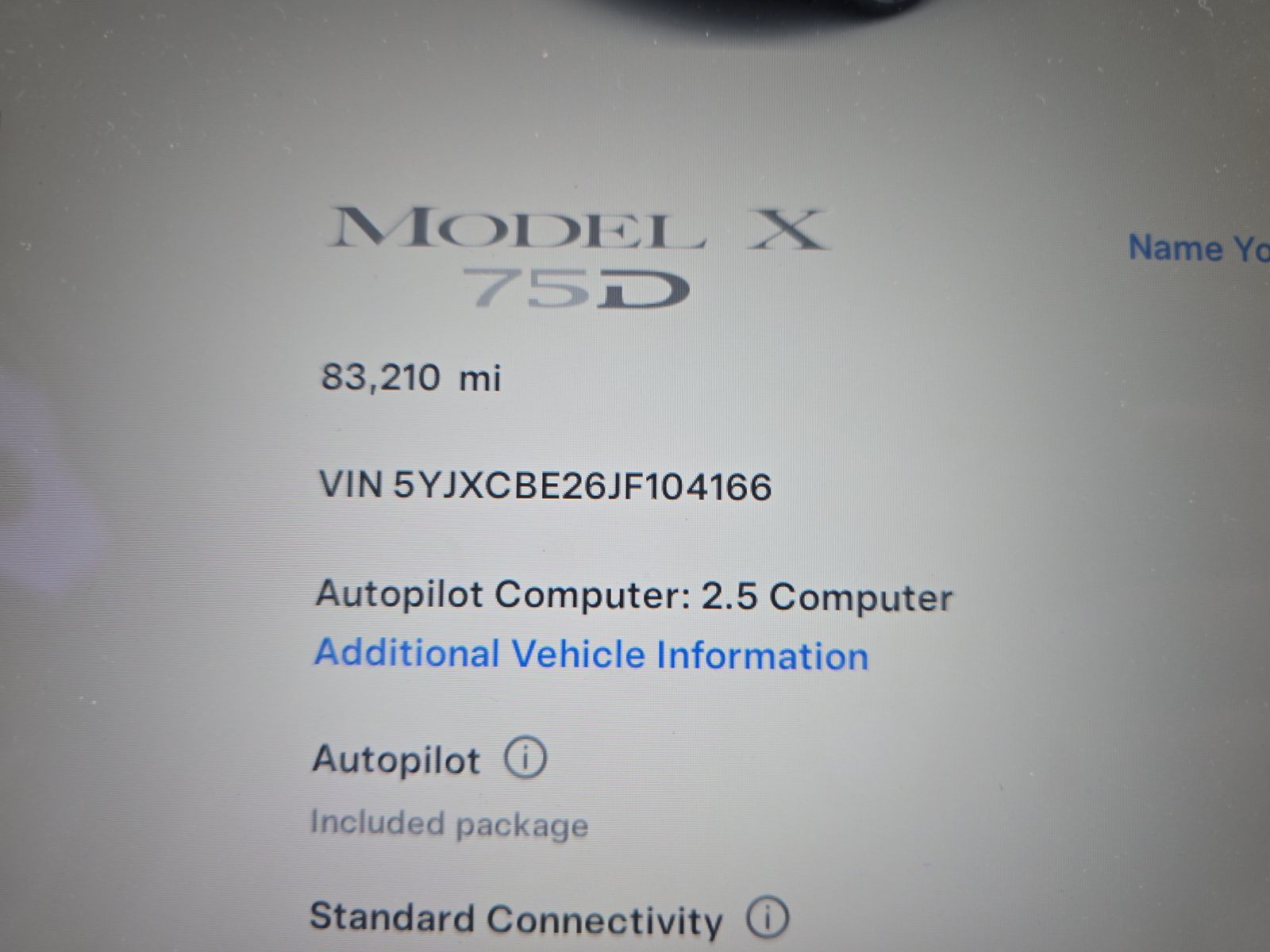 2018 Tesla Model X 75D AWD