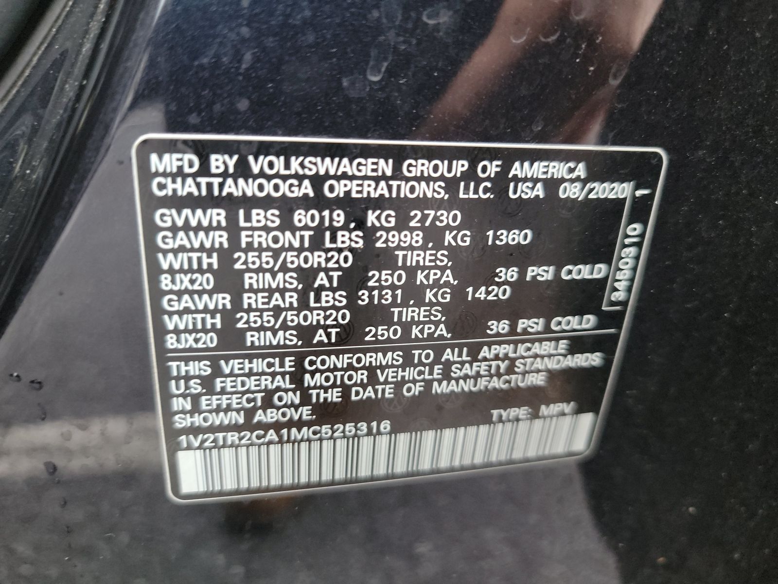 2021 Volkswagen Atlas 3.6L SEL Premium AWD