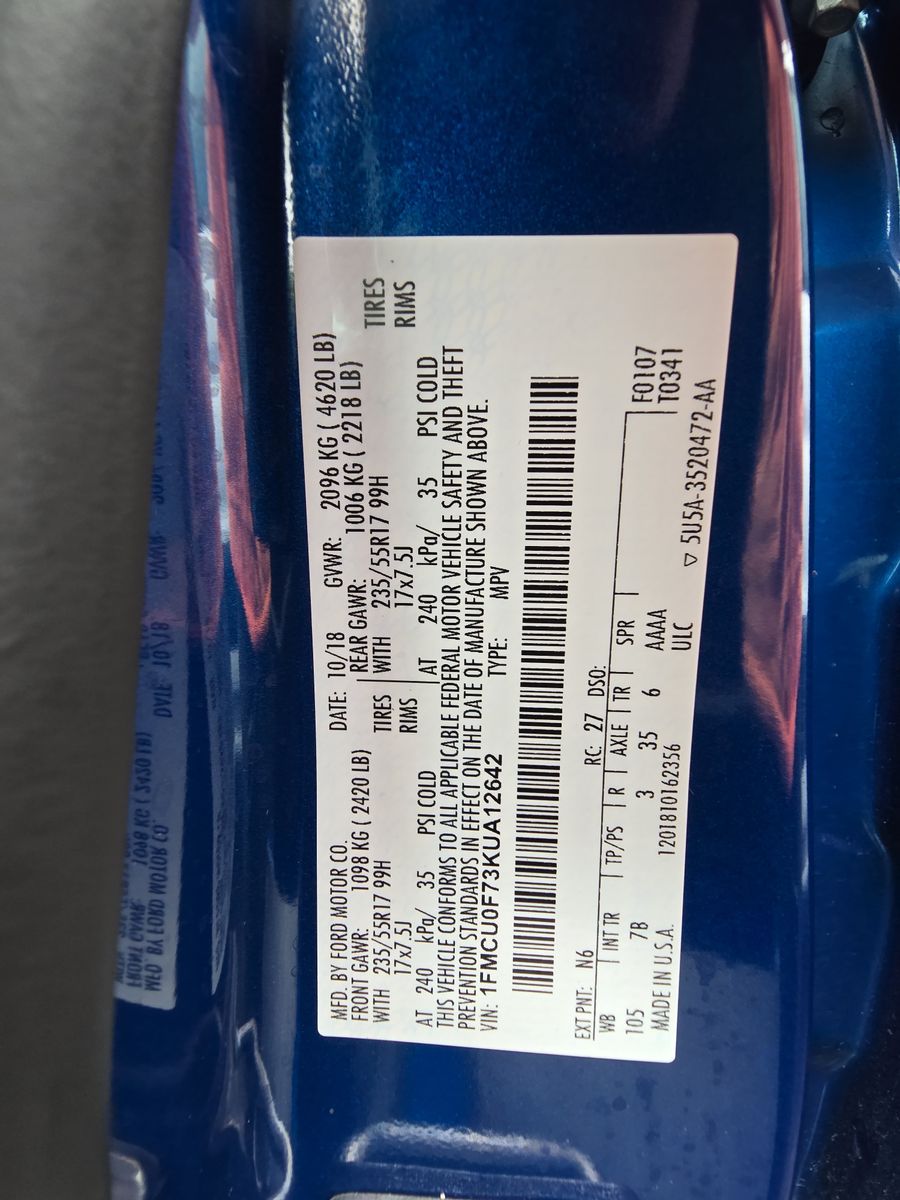 2019 Ford Escape S FWD