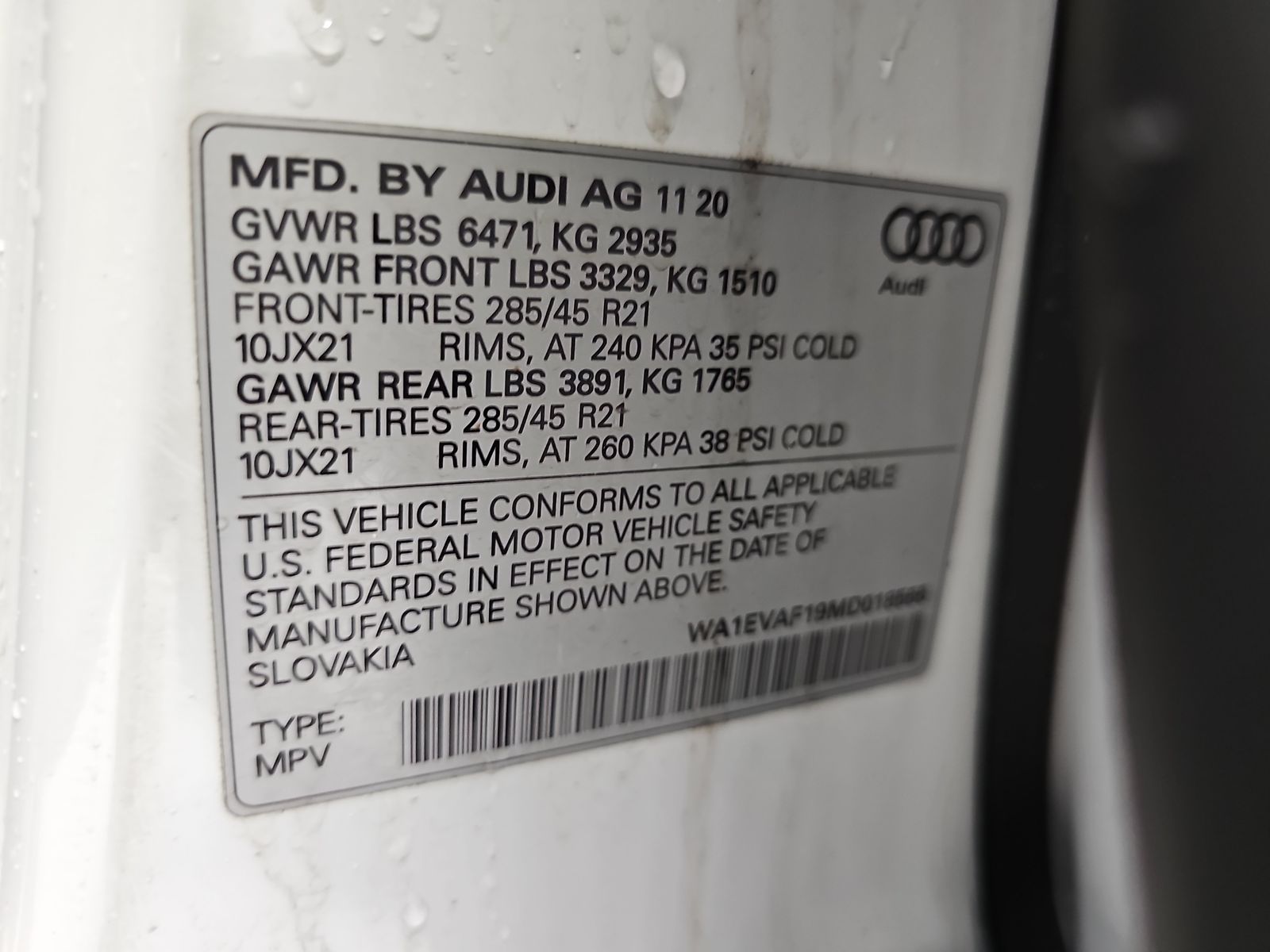 2021 Audi Q8 Premium Plus AWD