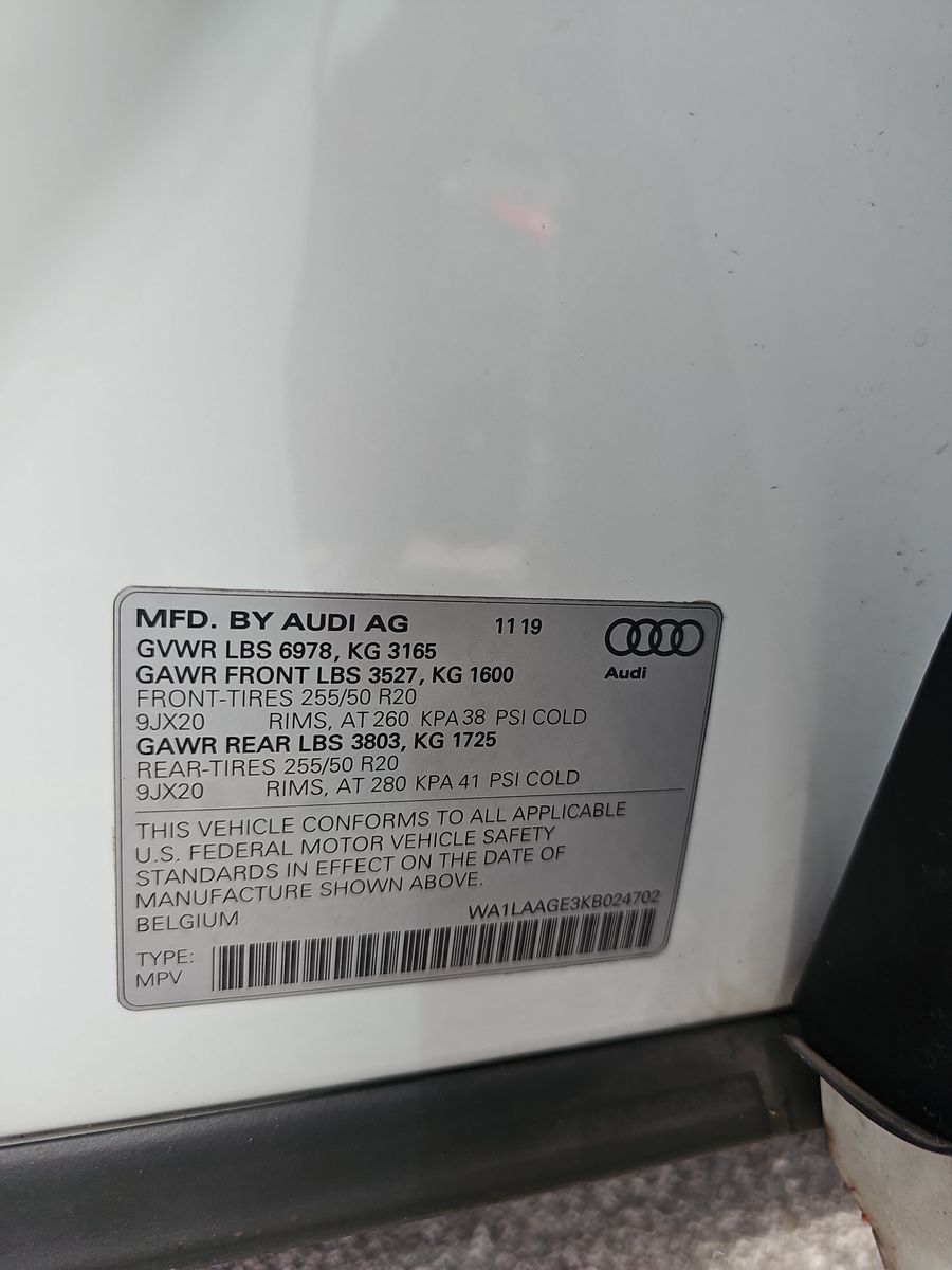 2019 Audi e-tron Premium Plus AWD