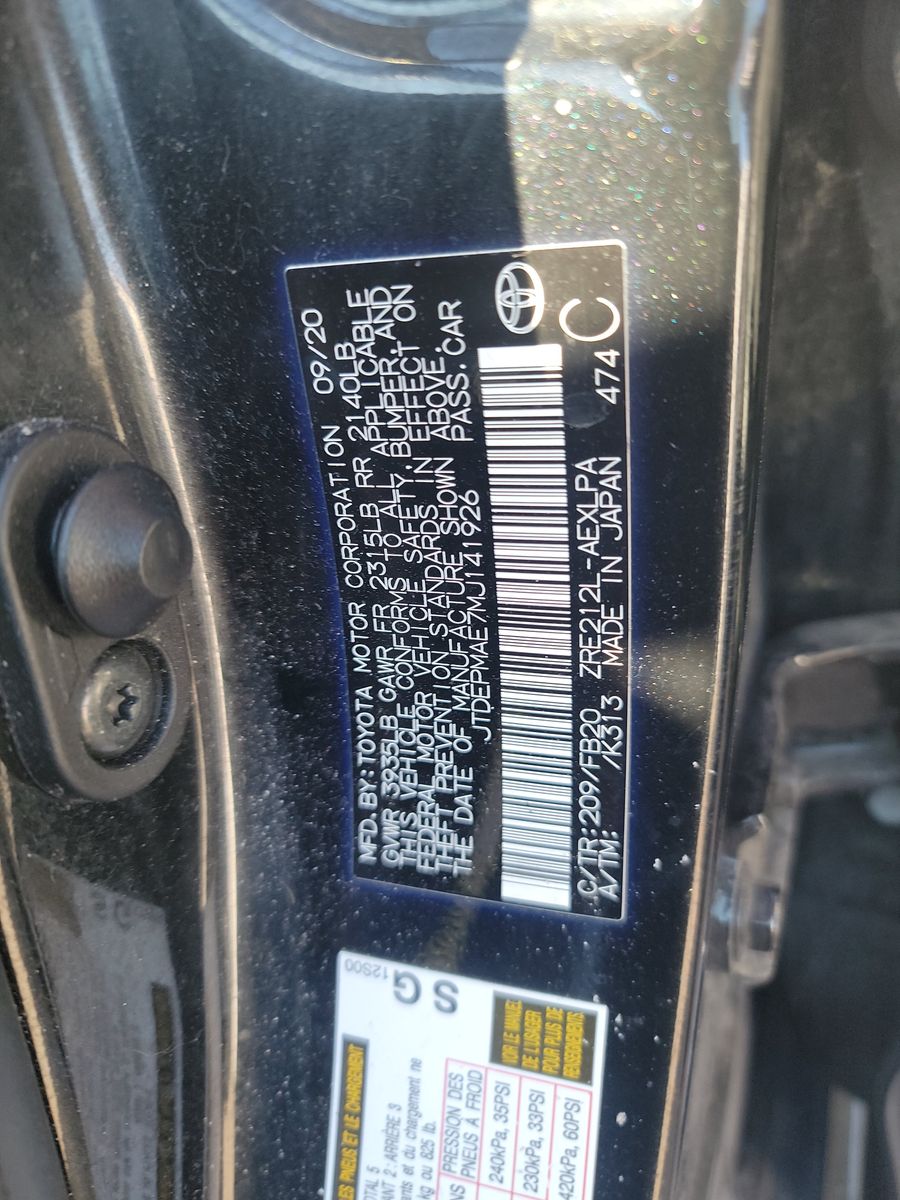 2021 Toyota Corolla LE FWD