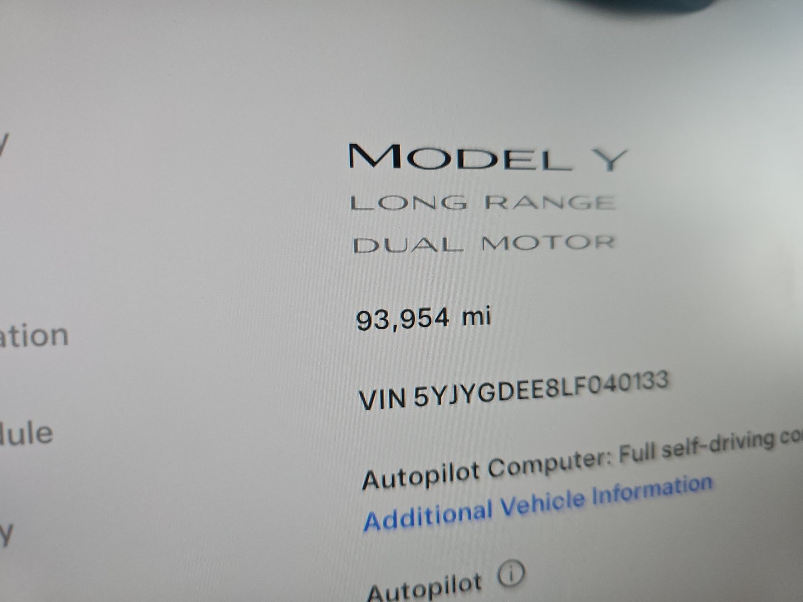 2020 Tesla Model Y Long Range AWD