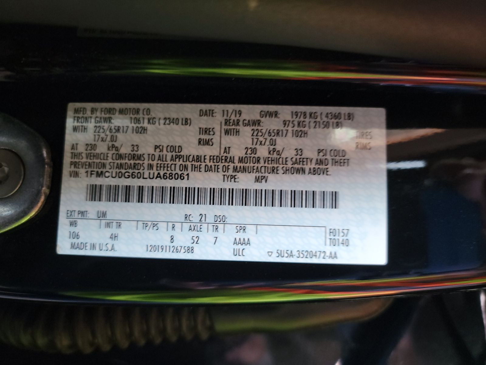 2020 Ford Escape SE FWD