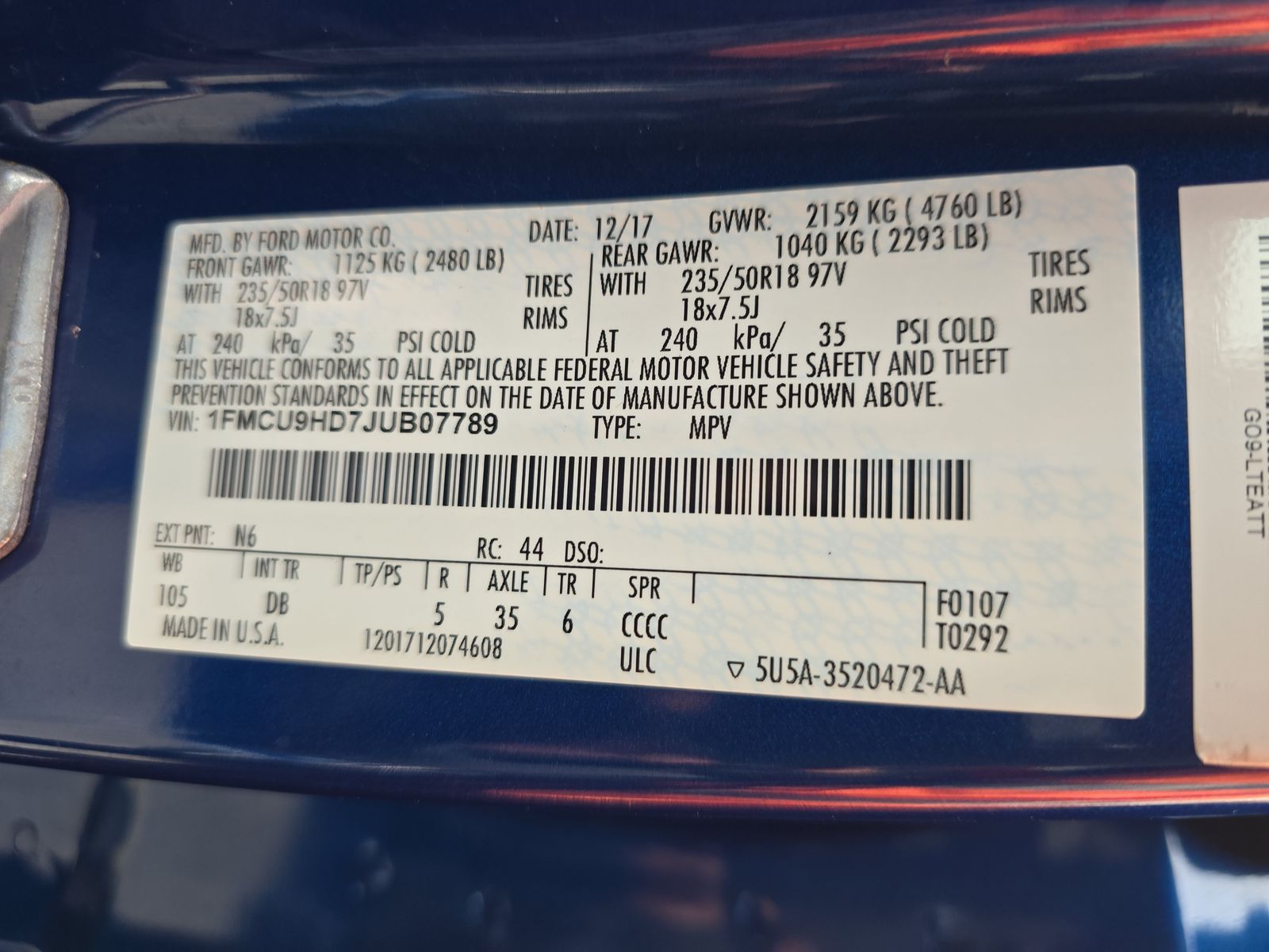 2018 Ford Escape SEL AWD