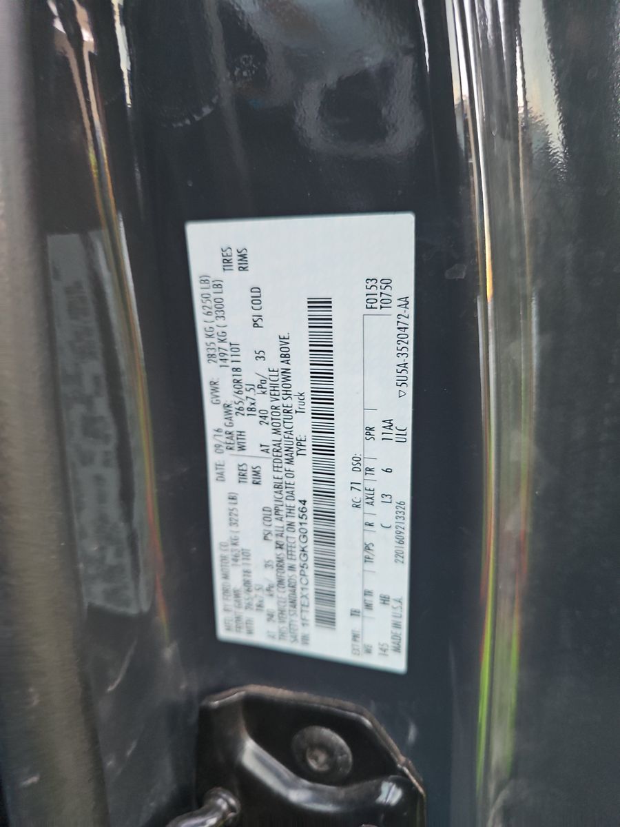 2016 Ford F-150 Lariat RWD