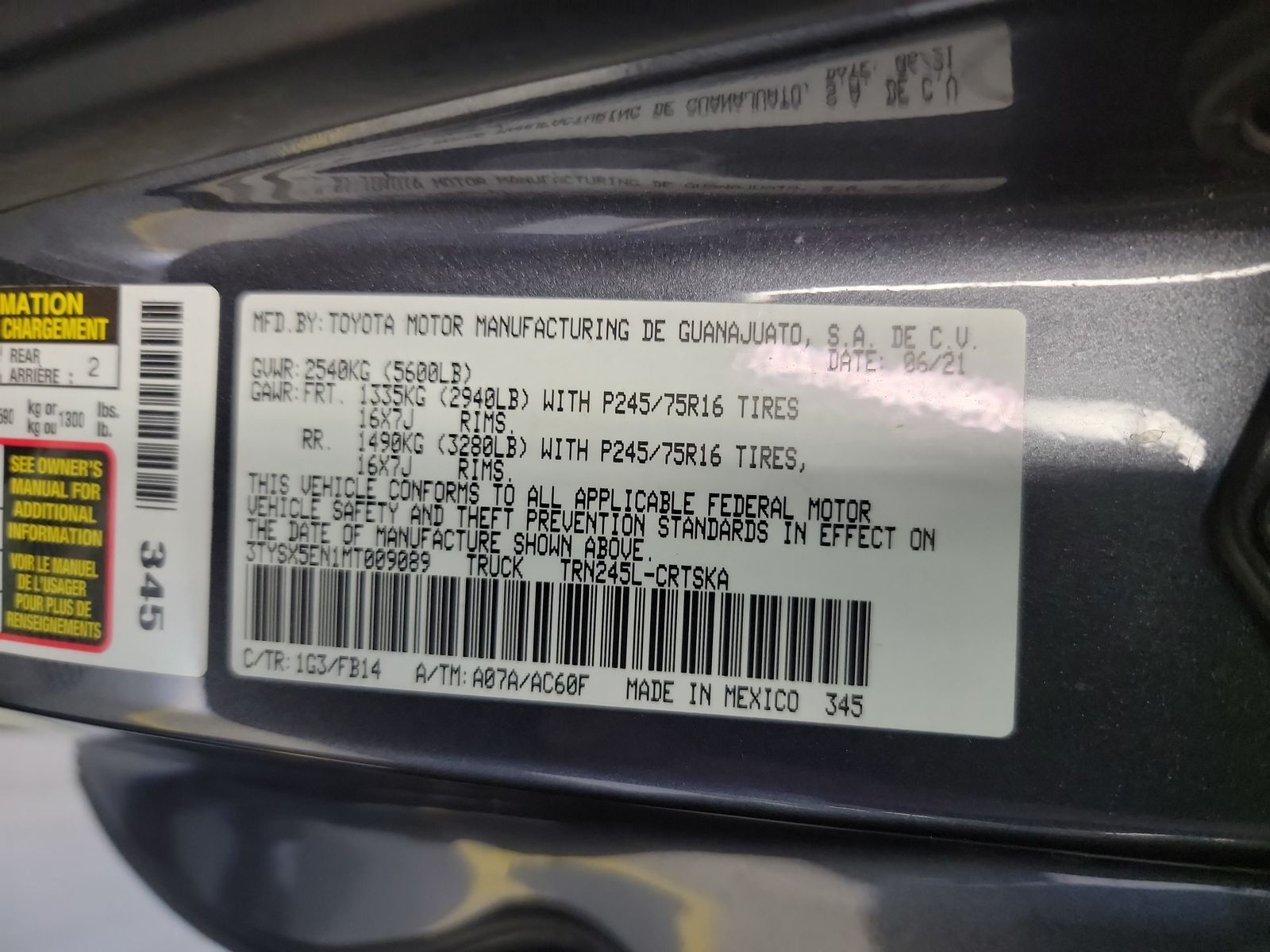 2021 Toyota Tacoma SR AWD