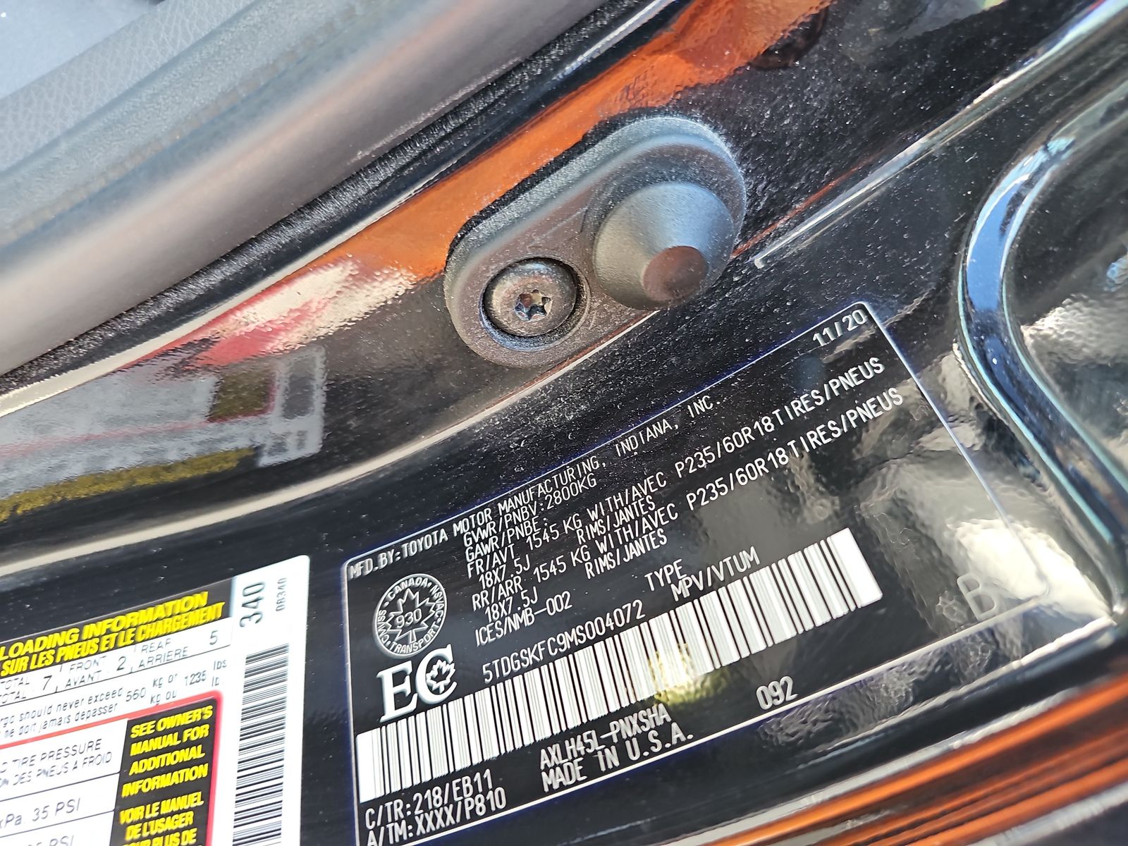 2021 Toyota Sienna XSE AWD