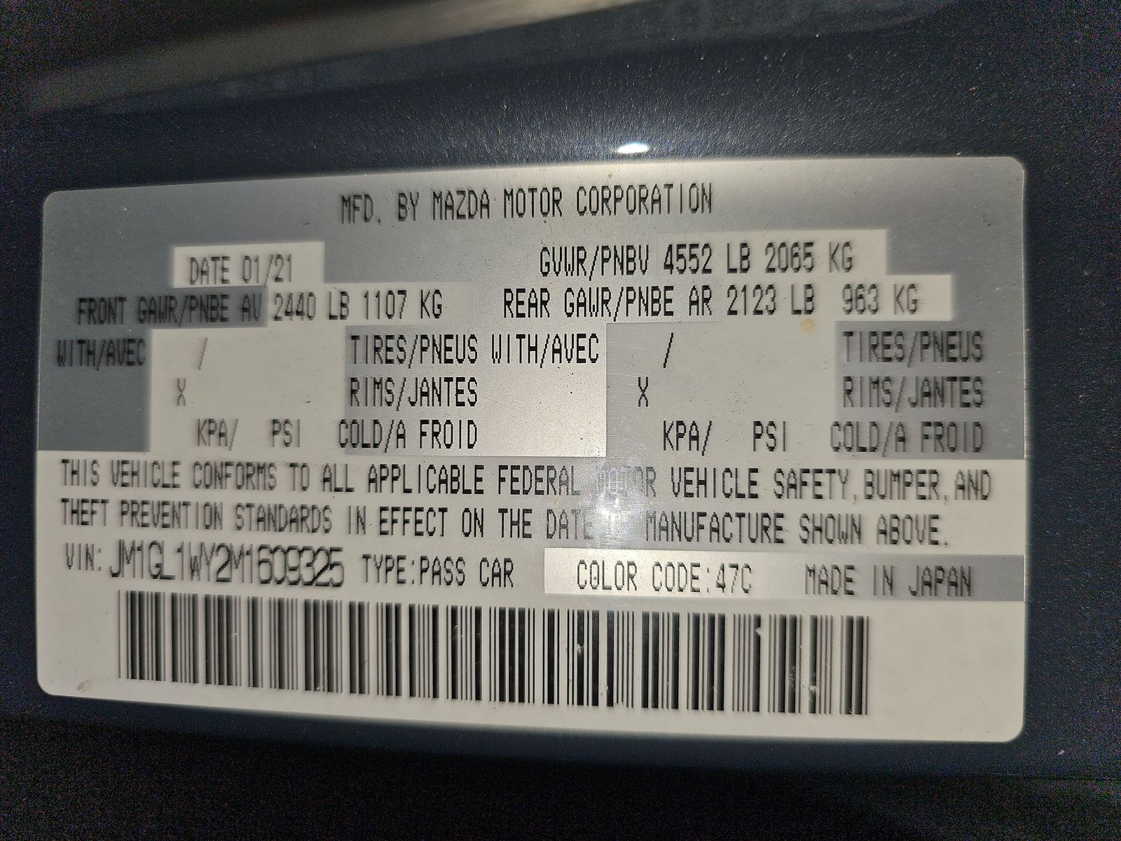 2021 MAZDA MAZDA6 Carbon Edition FWD