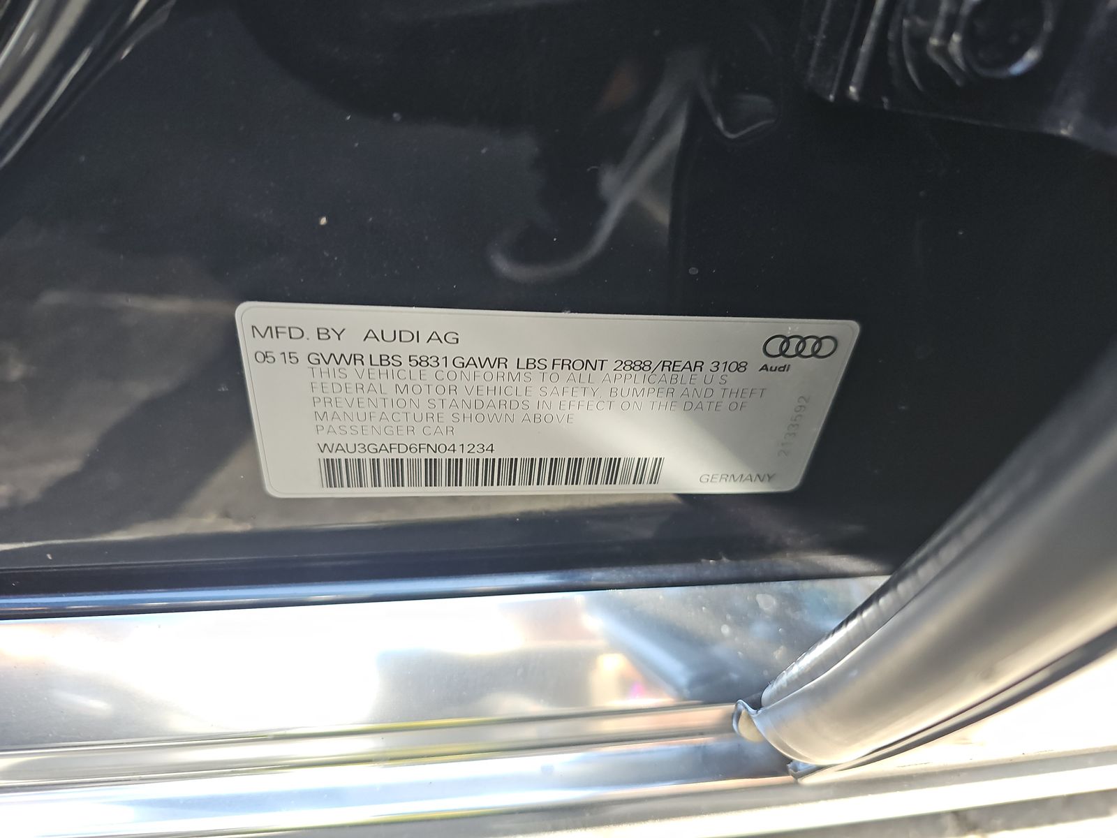 2015 Audi A8 L 3.0T AWD