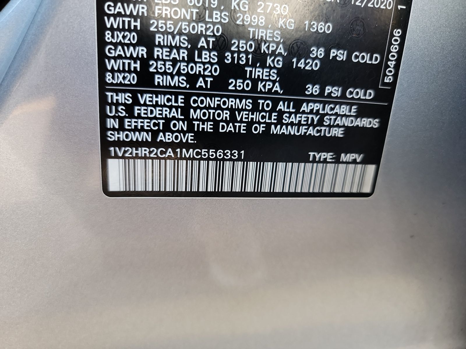 2021 Volkswagen Atlas 3.6L SE AWD