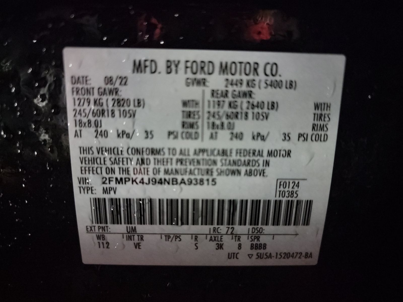 2022 Ford Edge SEL AWD