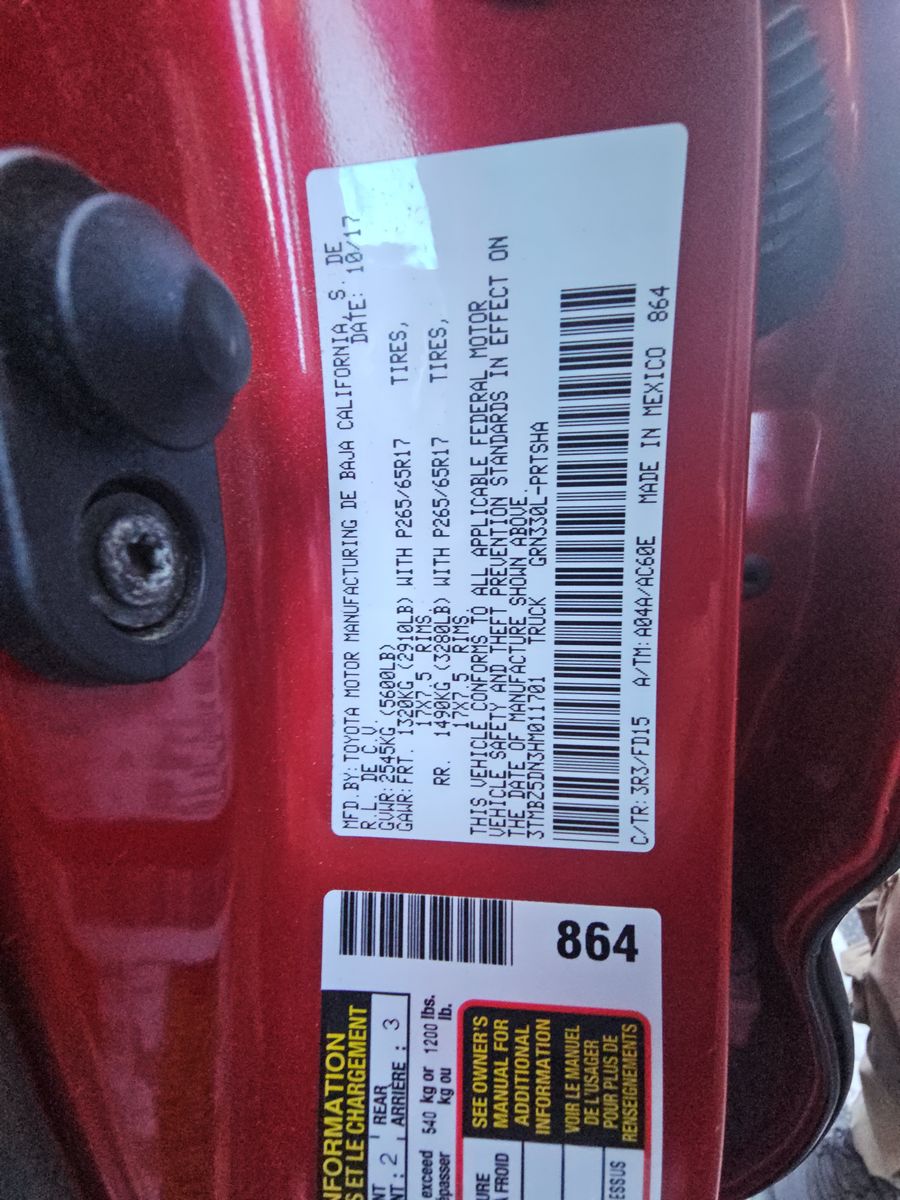 2017 Toyota Tacoma TRD Sport RWD