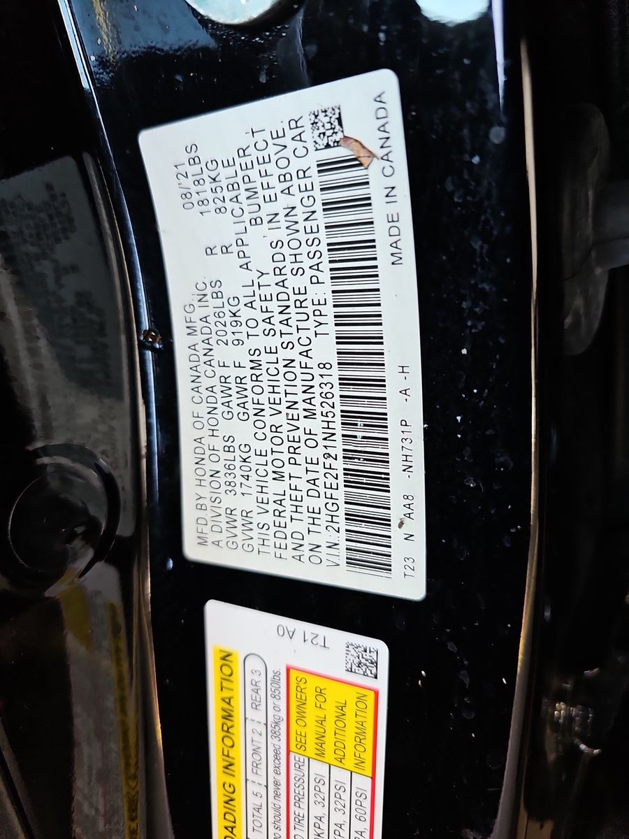 2022 Honda Civic LX FWD