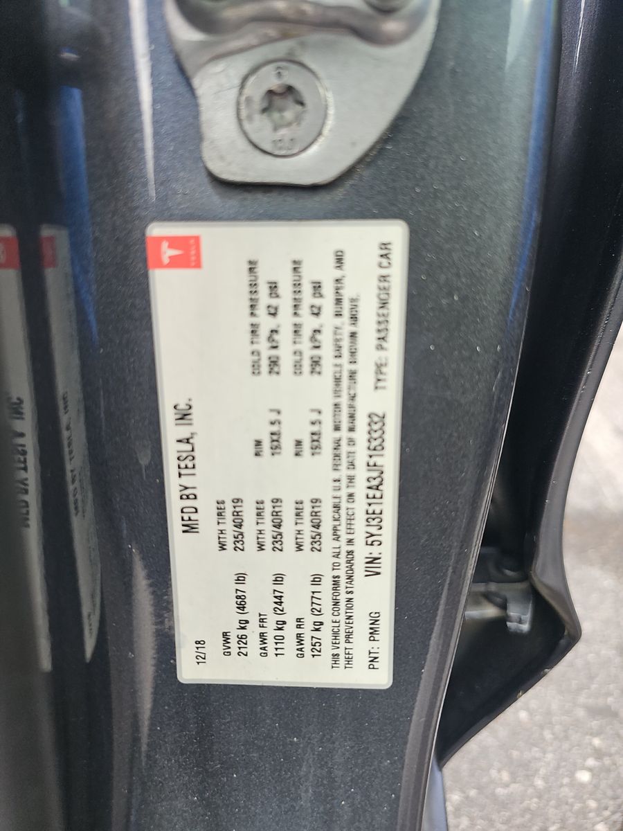 2018 Tesla Model 3 Long Range RWD
