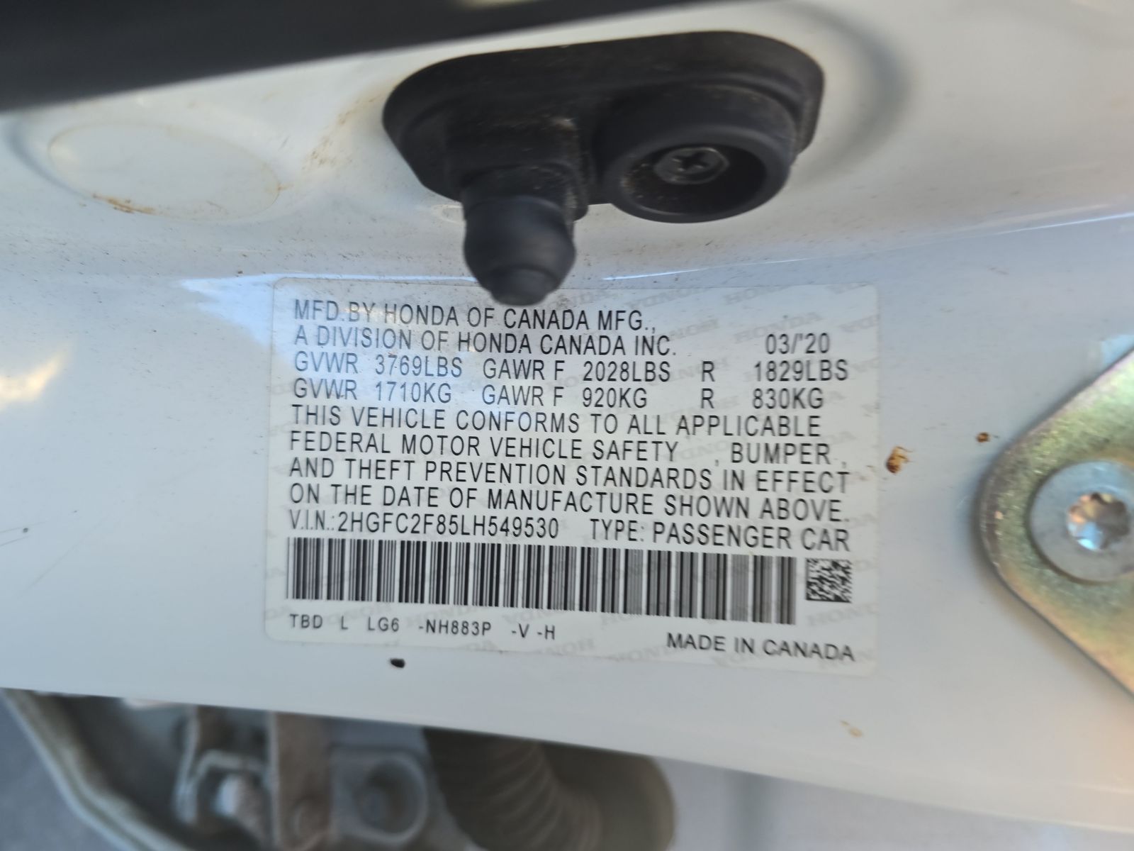 2020 Honda Civic Sport FWD