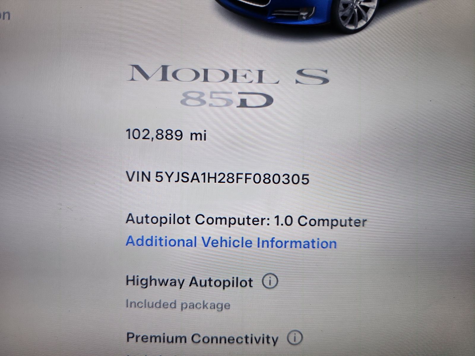 2015 Tesla Model S 85D AWD