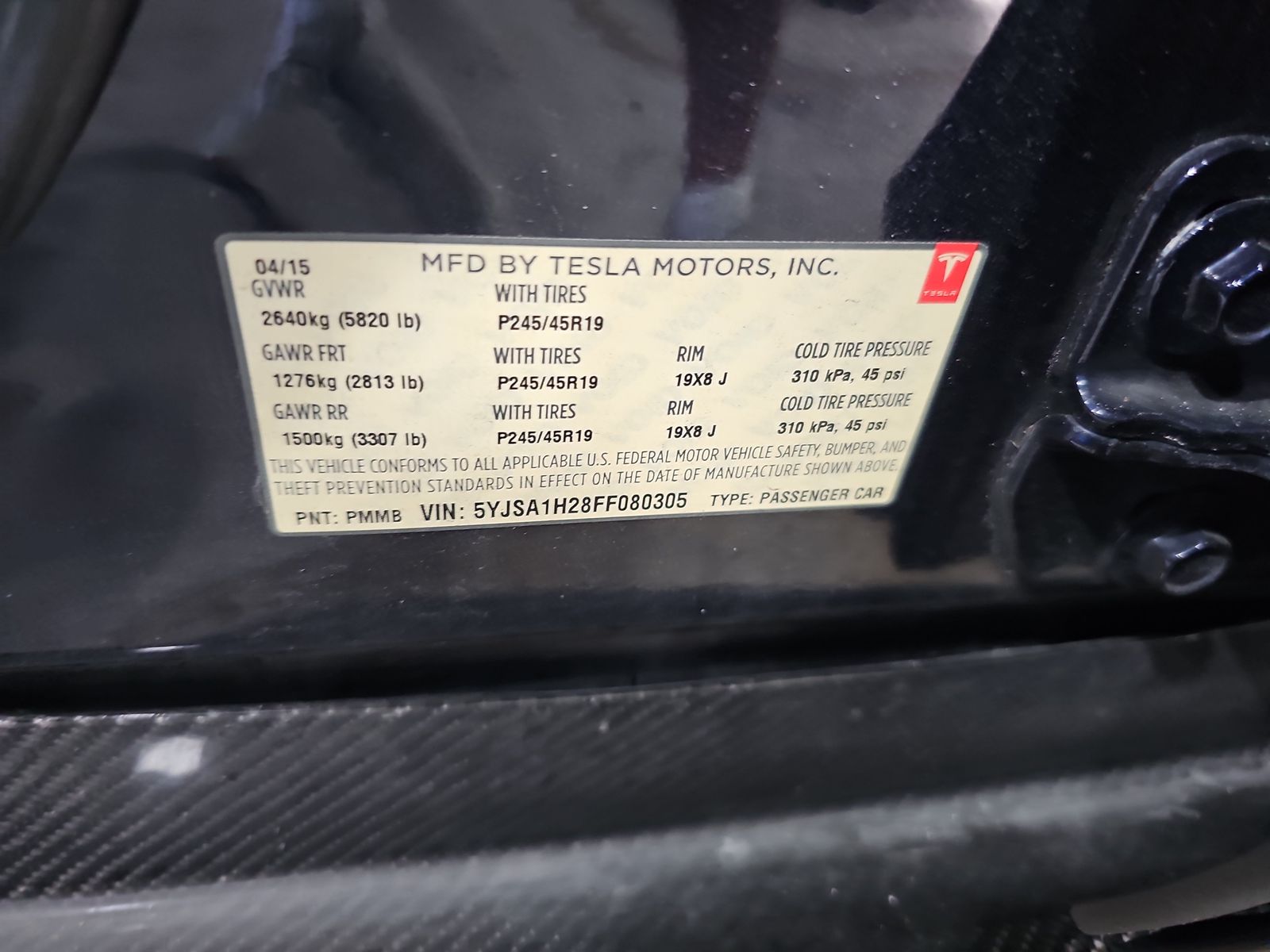 2015 Tesla Model S 85D AWD
