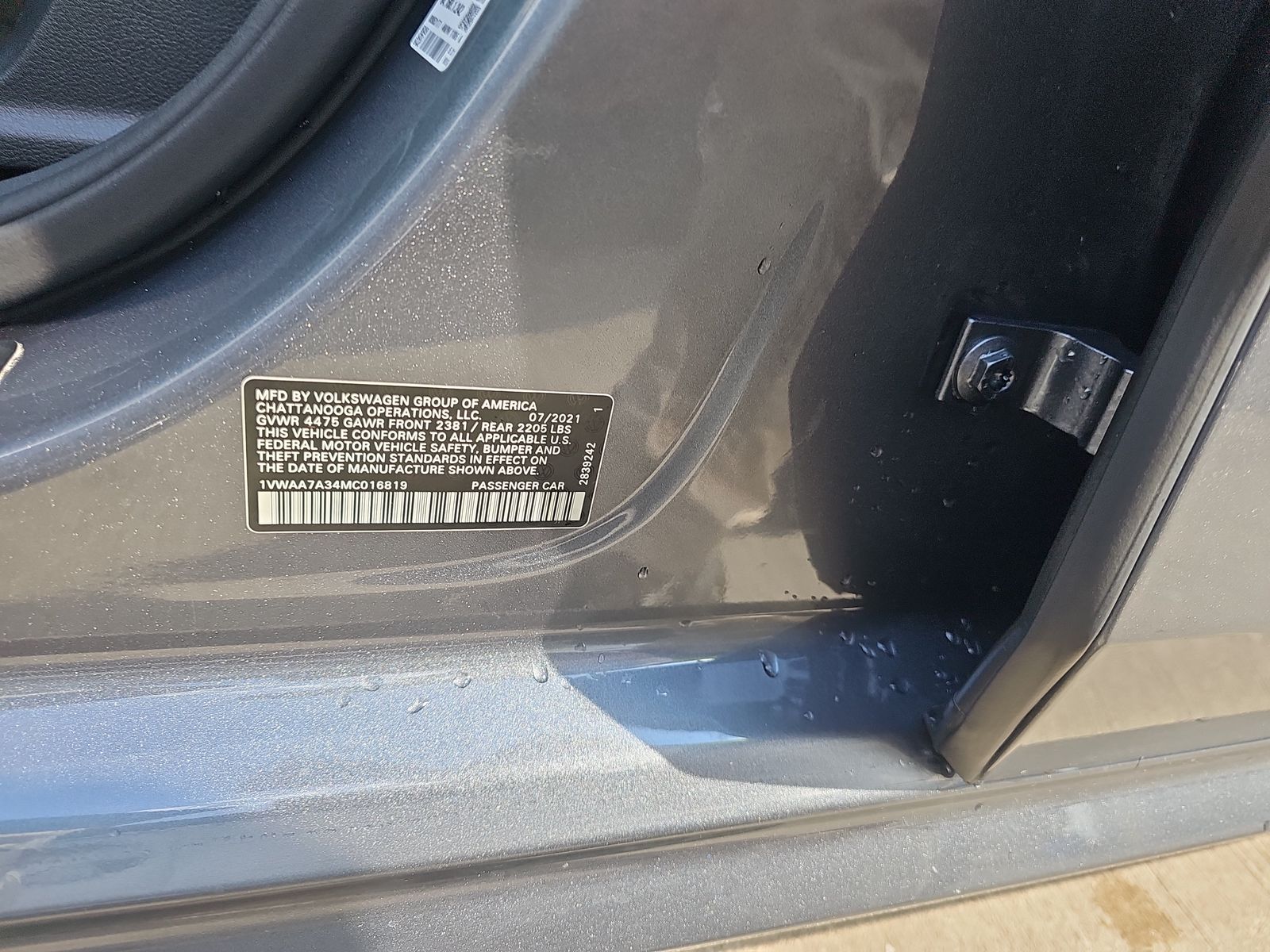 2021 Volkswagen Passat 2.0T S FWD