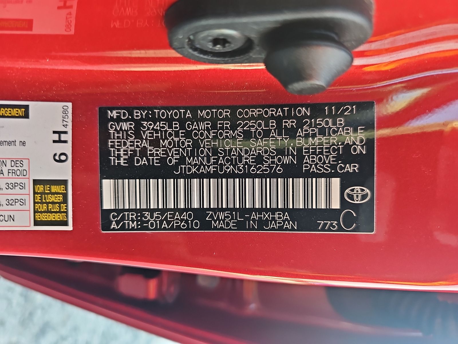 2022 Toyota Prius XLE FWD