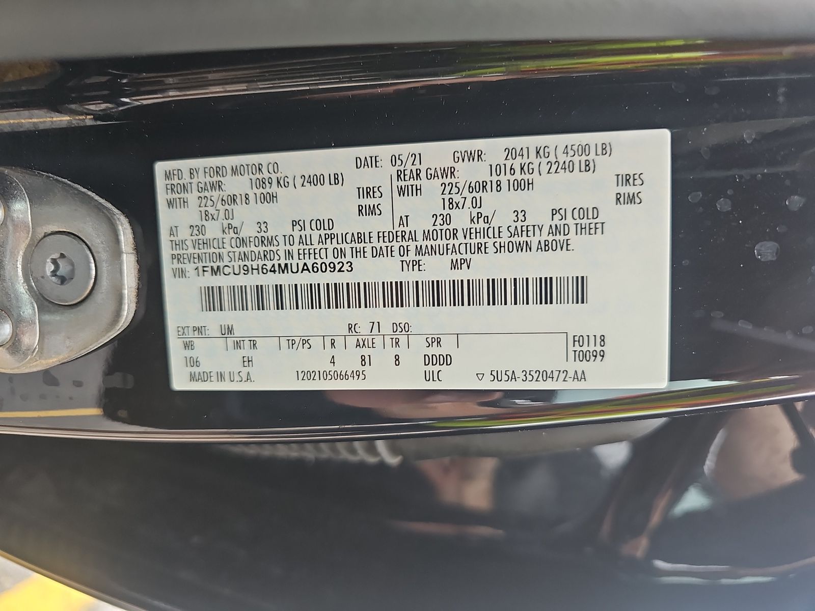 2021 Ford Escape SEL AWD