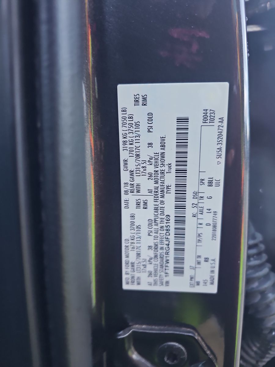 2018 Ford F-150 Raptor AWD