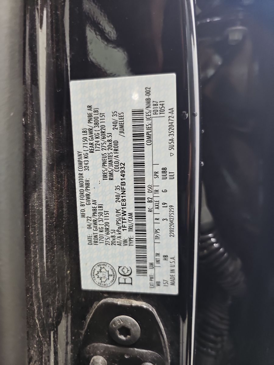 2022 Ford F-150 LARIAT AWD