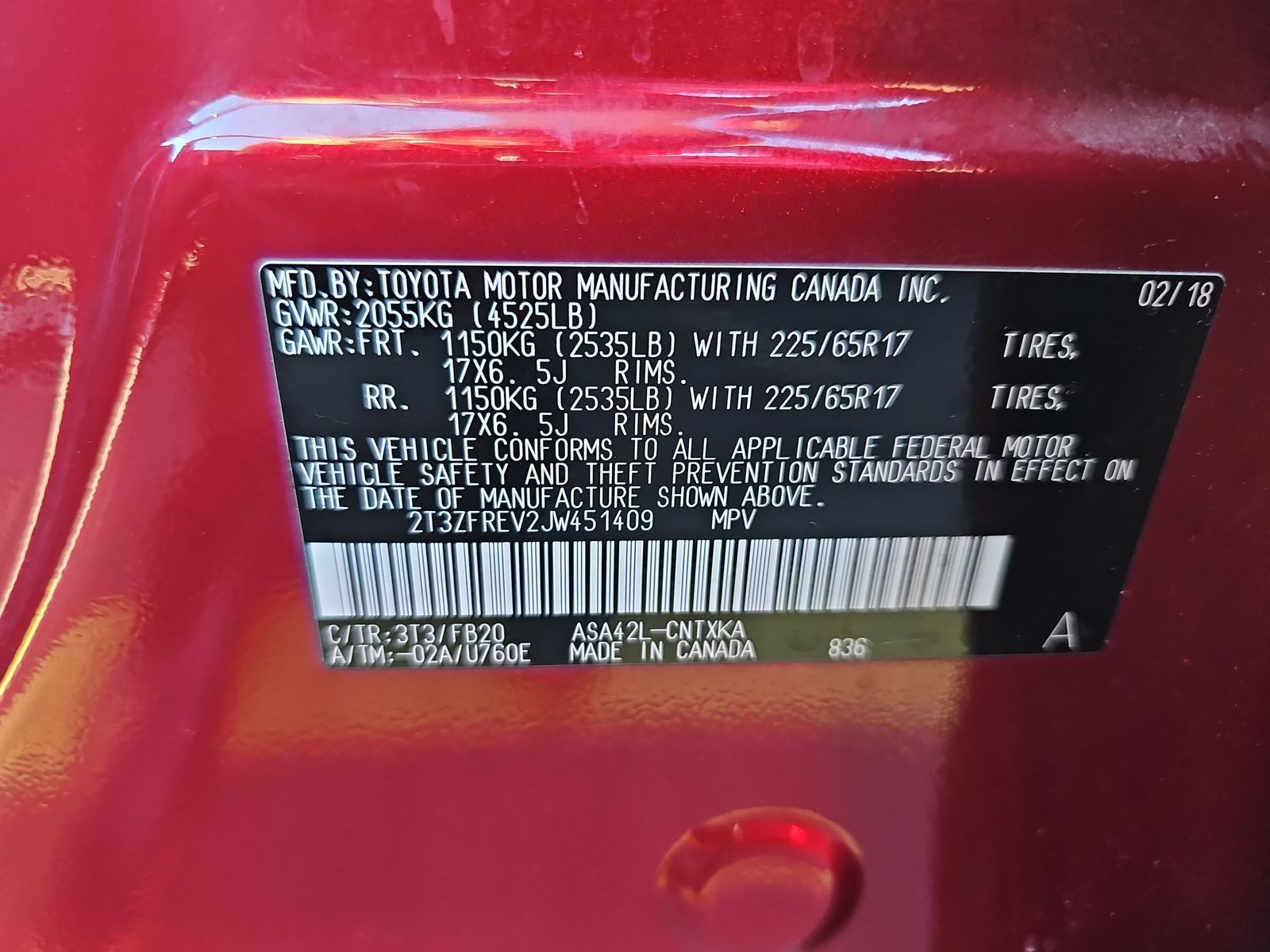 2018 Toyota RAV4 LE FWD
