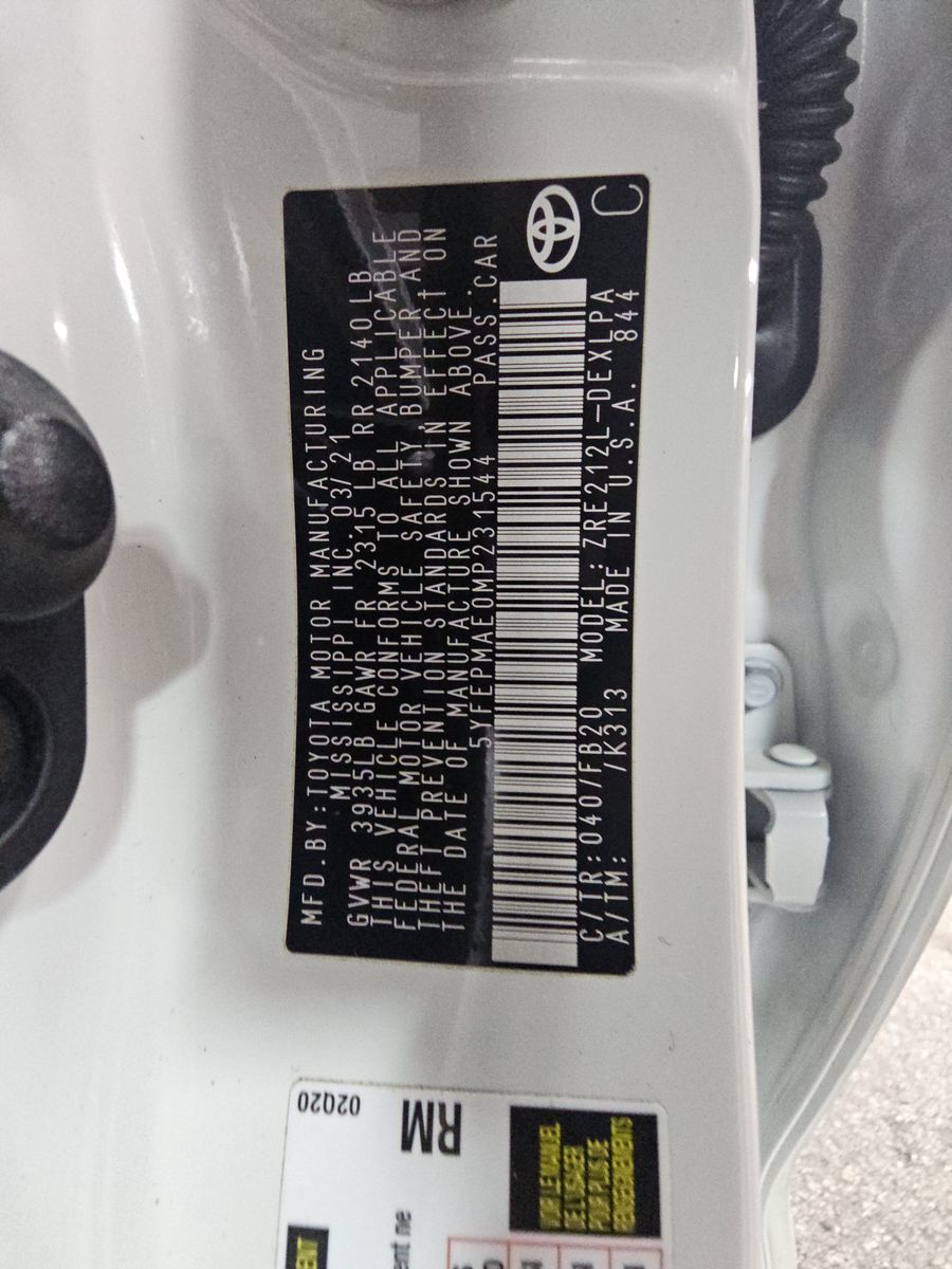 2021 Toyota Corolla LE FWD