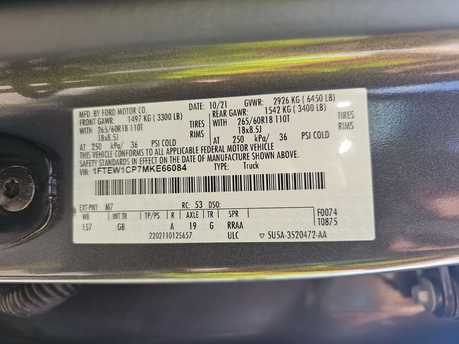 2021 Ford F-150 XL RWD